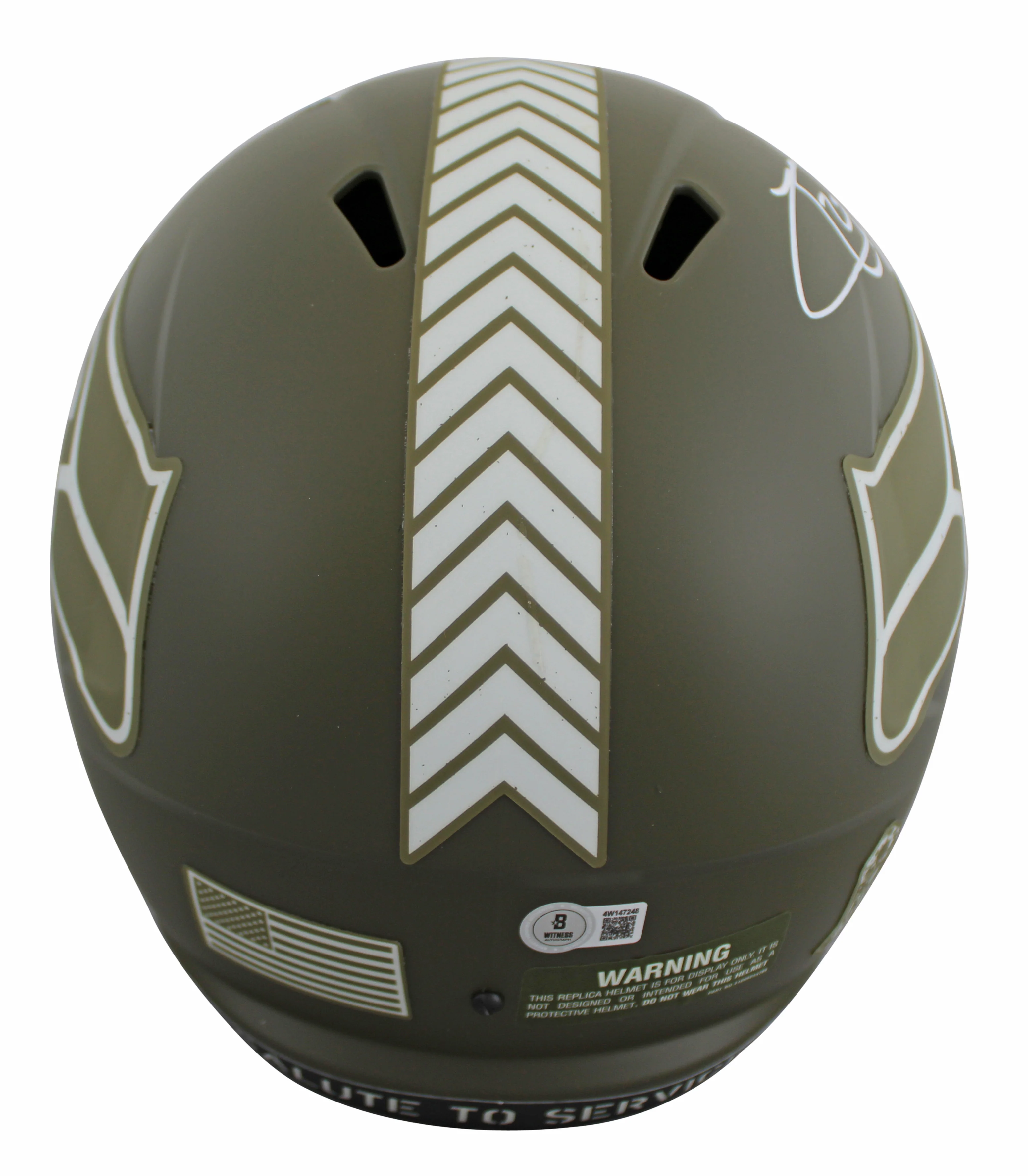 Seahawks Earl Thomas Signed Salute to Service Full Size Speed Rep Helmet BAS Wit - Image 3