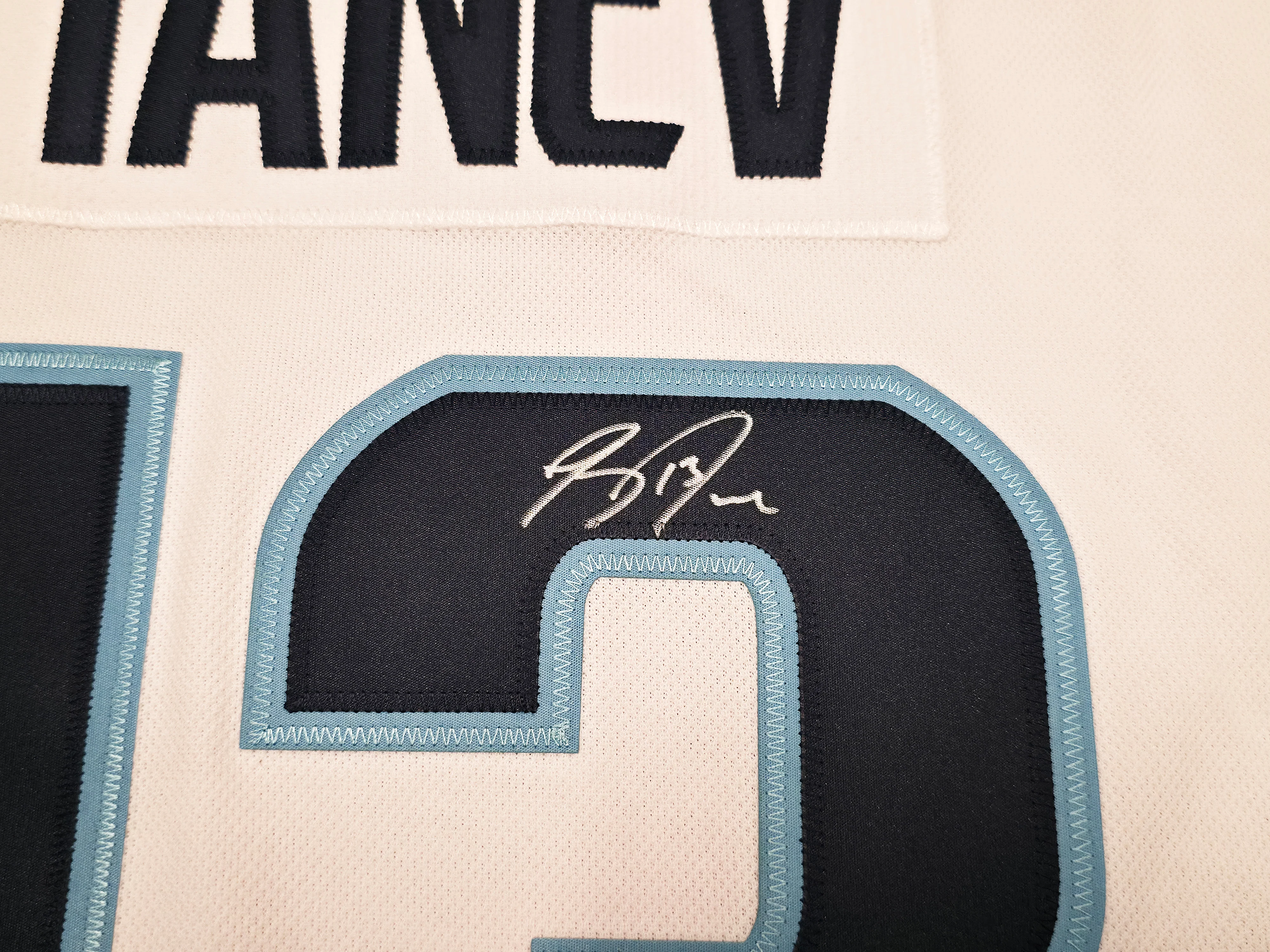 Seattle Kraken Brandon Tanev Autographed White Adidas Authentic Primegreen Jersey Size 54 Fanatics Holo Stock #254454 - Image 3