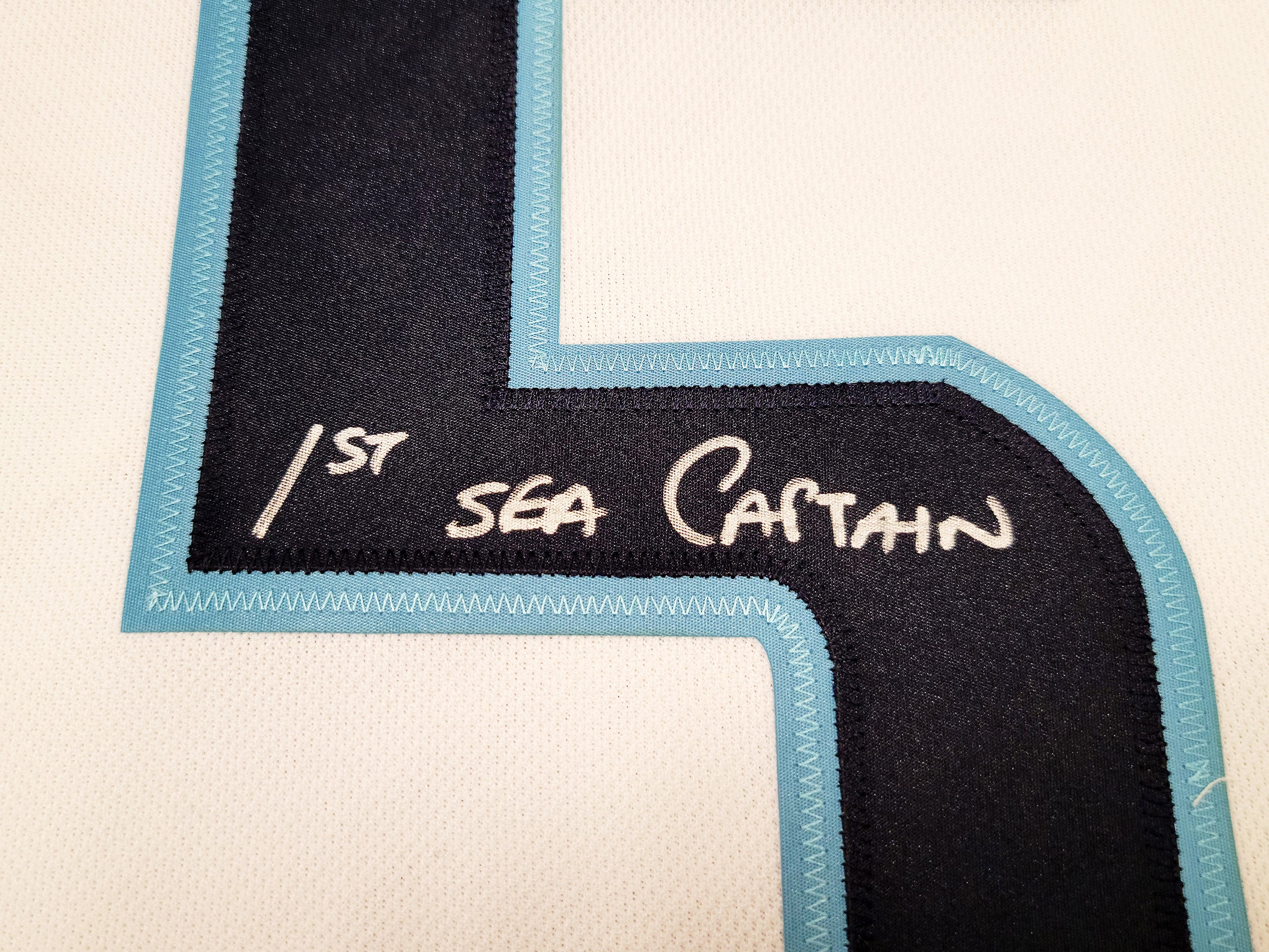 Seattle Kraken Mark Giordano Autographed White Adidas Authentic Jersey Size 54 Inaugural Season & Captain Patch "1st Sea Captain" Fanatics Holo Stock #202337 - Image 4