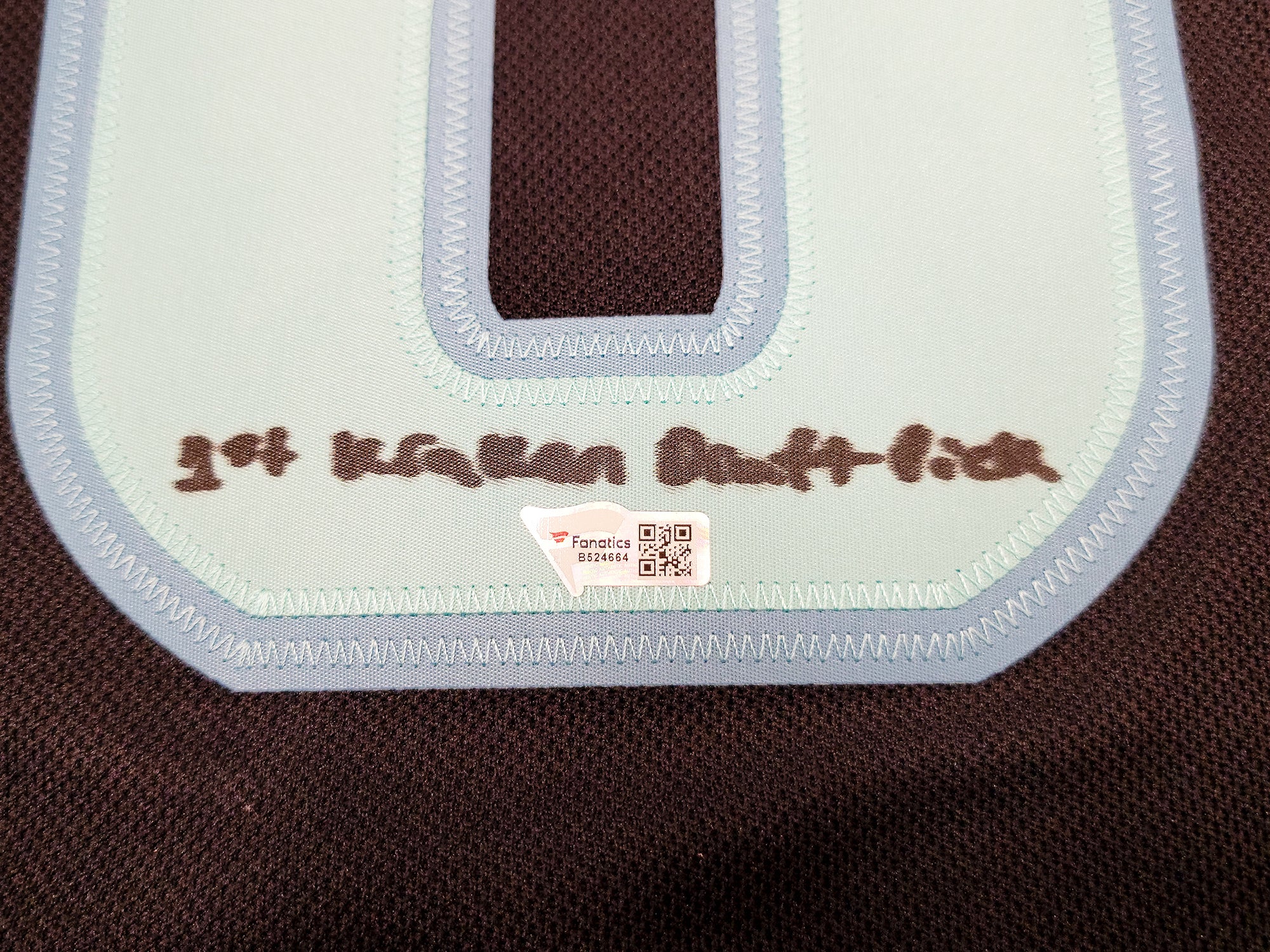Seattle Kraken Matty Beniers Autographed Blue Adidas Jersey Size 54 With Inaugural Patch "1st Kraken Draft Pick" Fanatics Holo Stock #206002 - Image 5