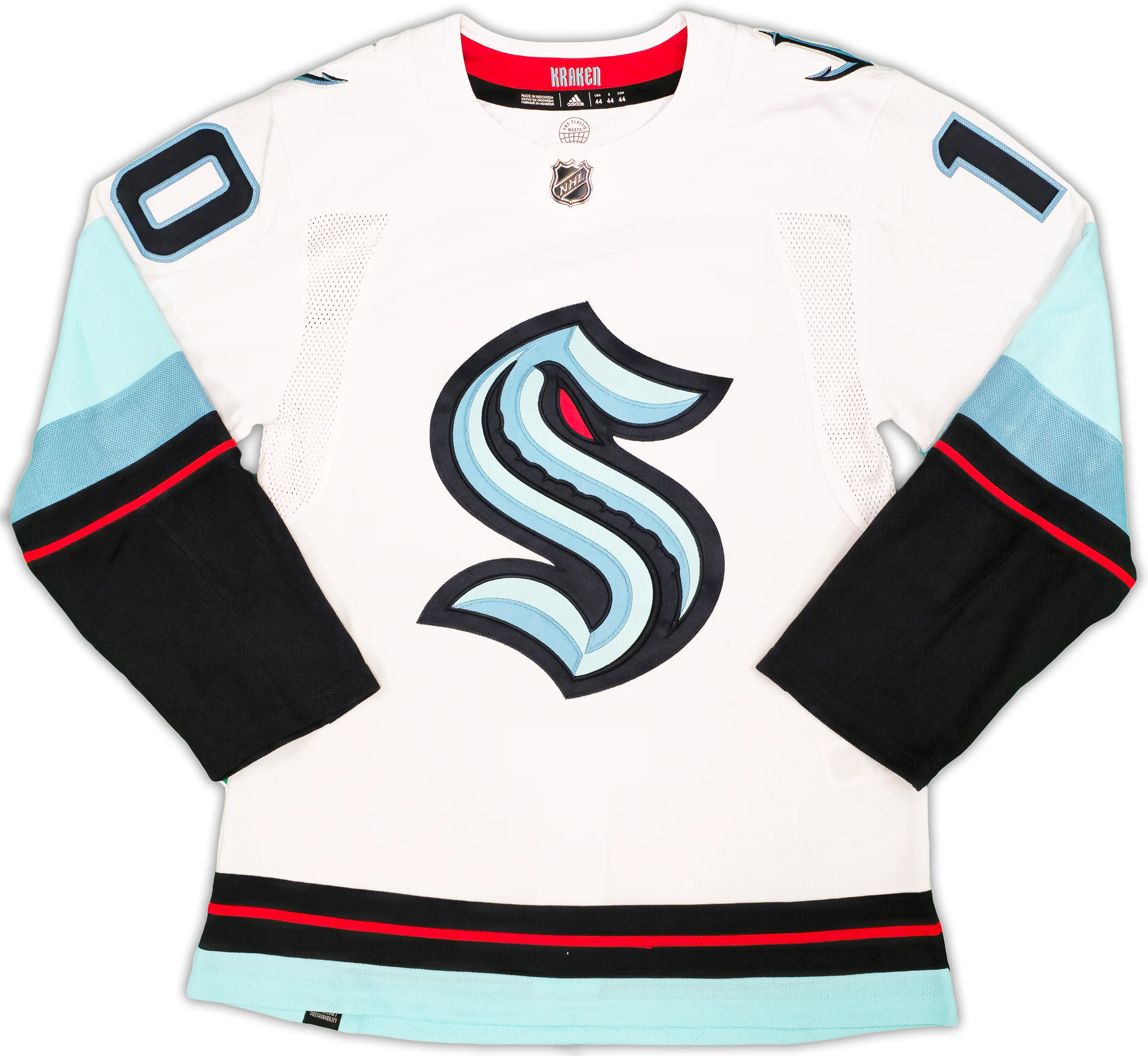 Seattle Kraken Matty Beniers Autographed White Adidas Authentic Jersey Size 44 Fanatics Holo Stock #222020 - Image 5