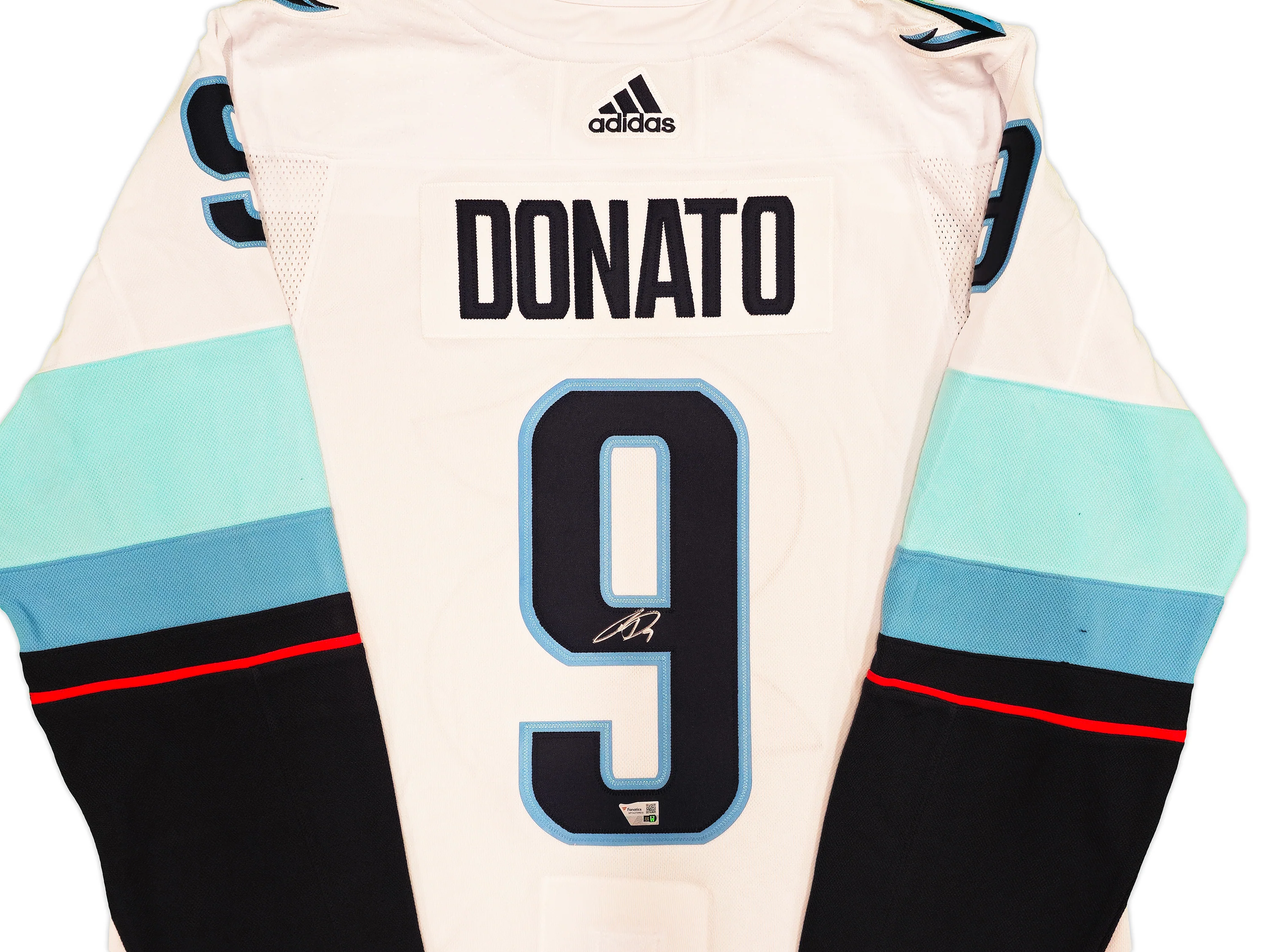 Seattle Kraken Ryan Donato Autographed White Adidas Authentic Jersey Size 54 With Inaugural Season Patch Fanatics Holo Stock #235572 - Image 2