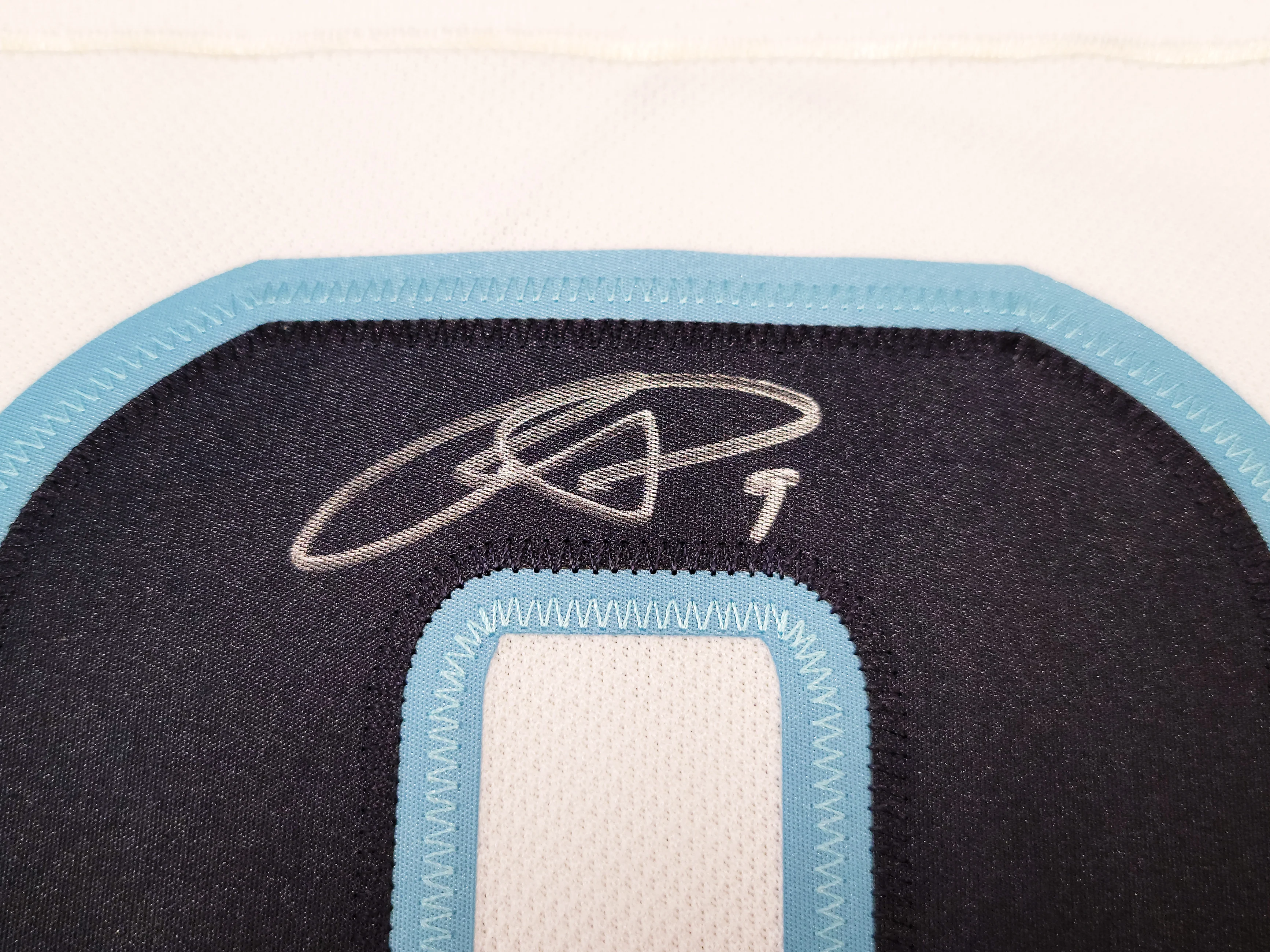 Seattle Kraken Ryan Donato Autographed White Adidas Jersey Size 54 "1st Kraken Goal" Inaugural Season Patch Fanatics Holo Stock #202596 - Image 4