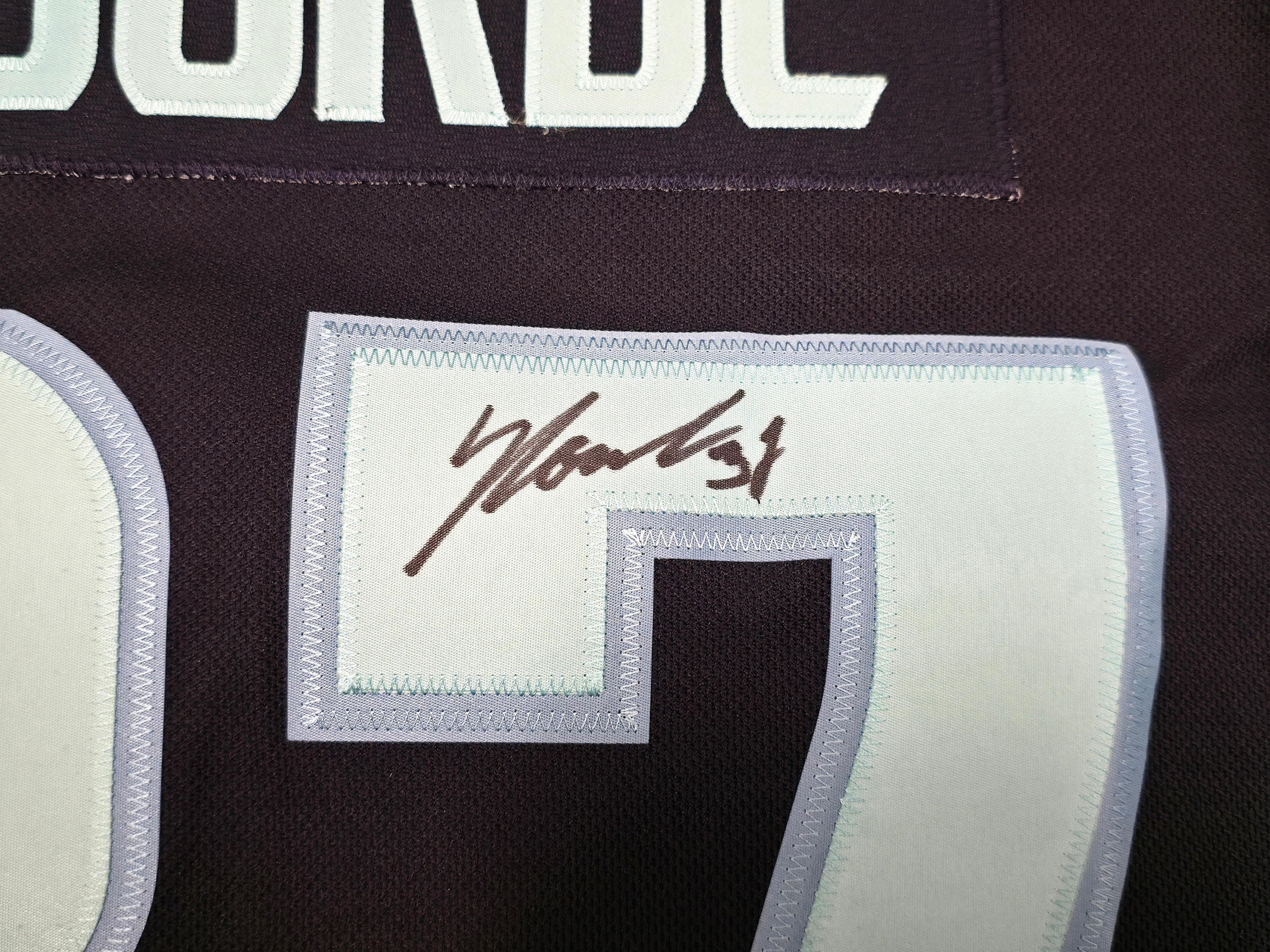 Seattle Kraken Yanni Gourde Autographed Blue Adidas Authentic Primegreen Jersey Size 54 Fanatics Holo Stock #254452 - Image 3