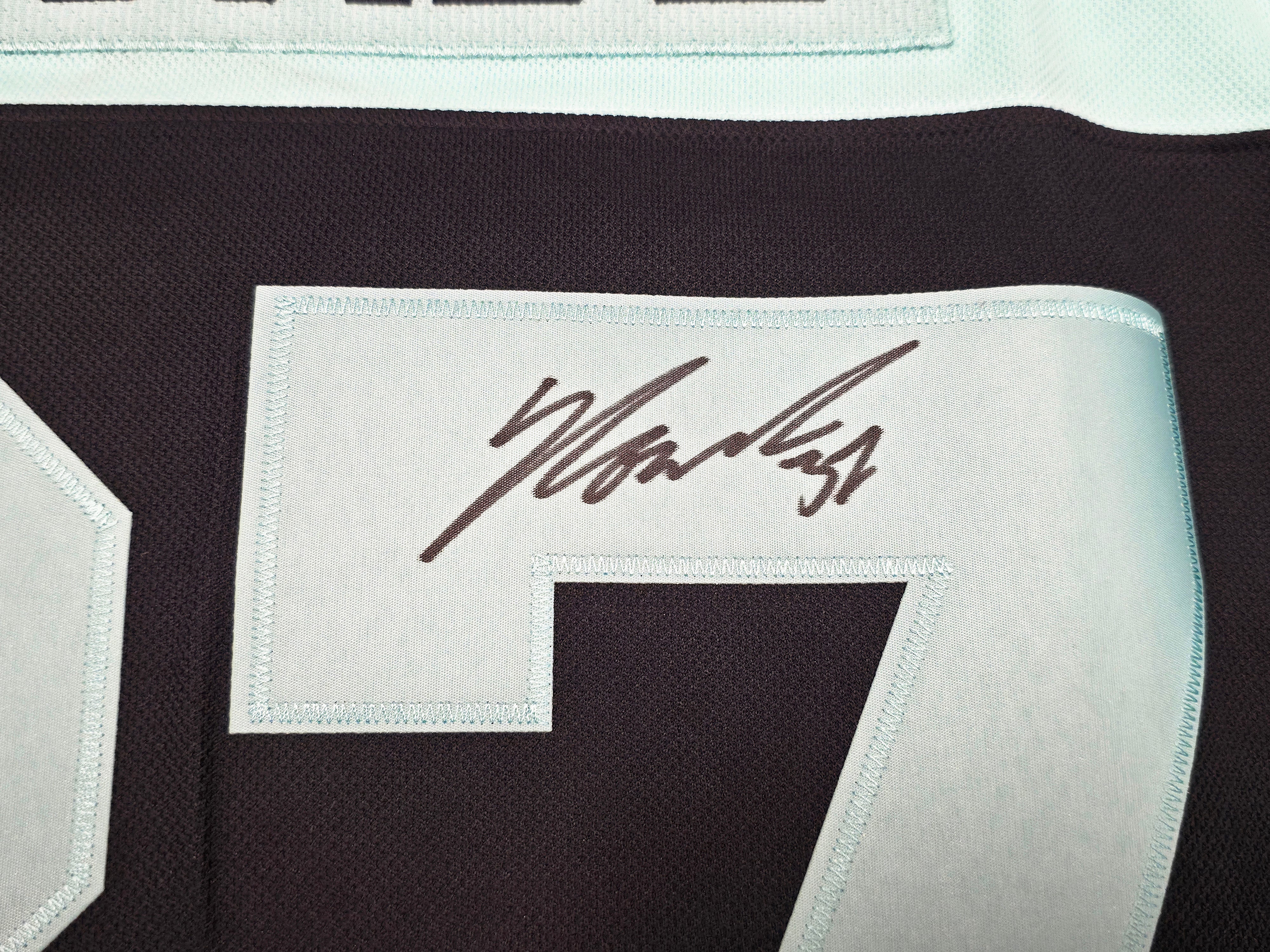 Seattle Kraken Yanni Gourde Autographed Blue & Green Adidas Authentic Primegreen Reverse Retro Jersey Size 54 Fanatics Holo Stock #254448 - Image 3