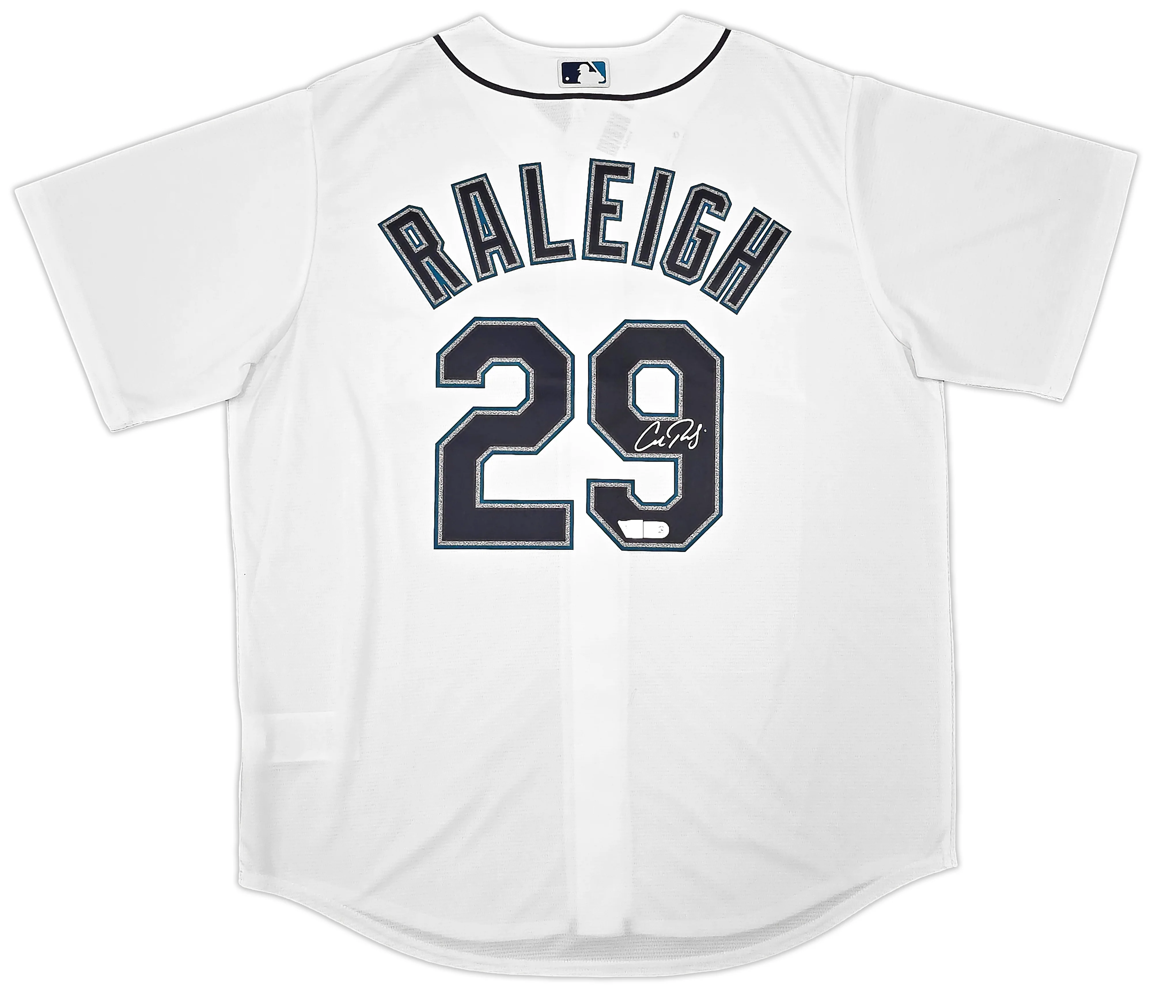 Seattle Mariners Cal Raleigh Autographed White Nike Jersey Size L Fanatics & MLB Holo Stock #261867