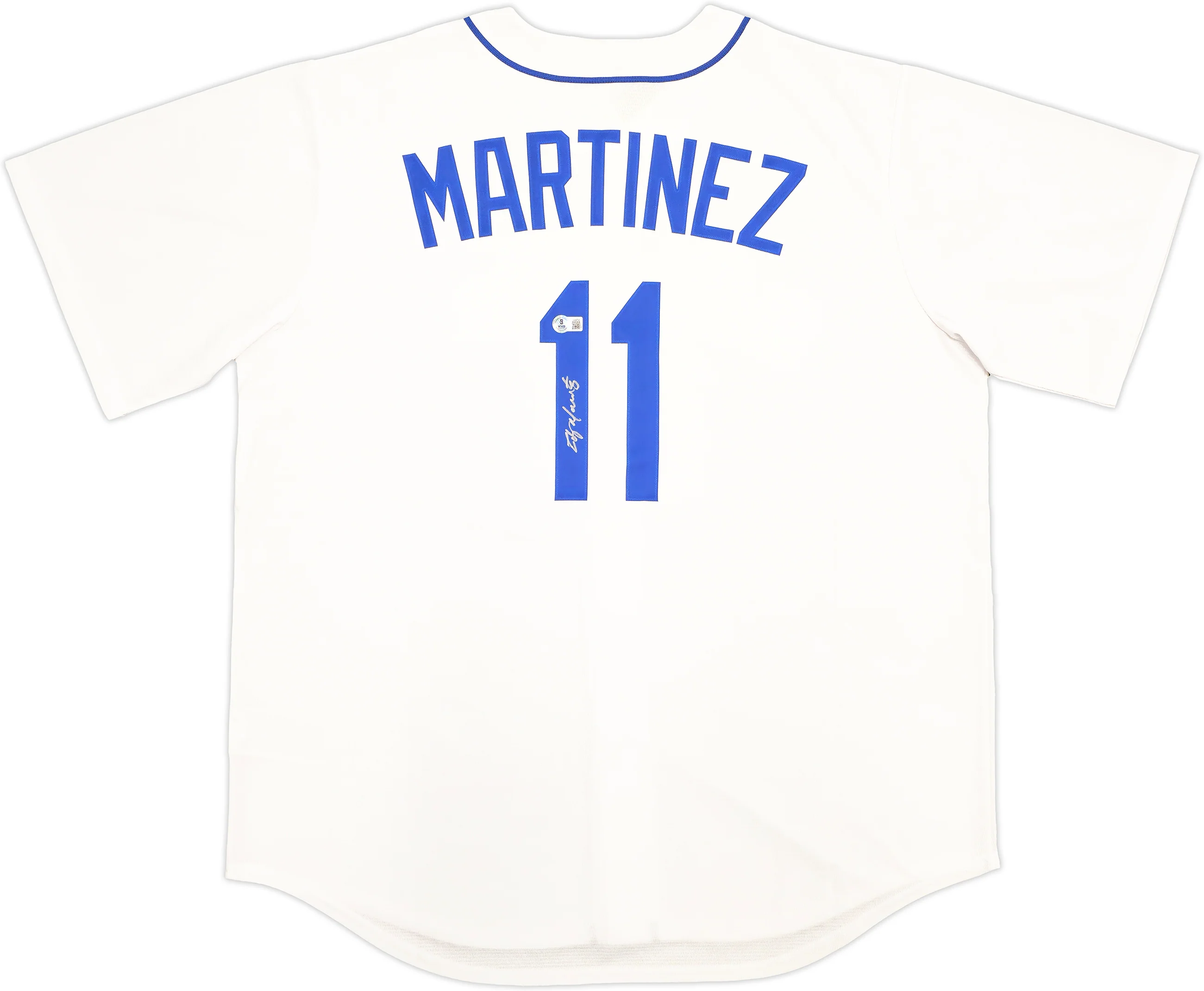 Seattle Mariners Edgar Martinez Autographed White Nike Cooperstown Collection Jersey Size XL Beckett BAS Witness Stock #230596 - Image 2