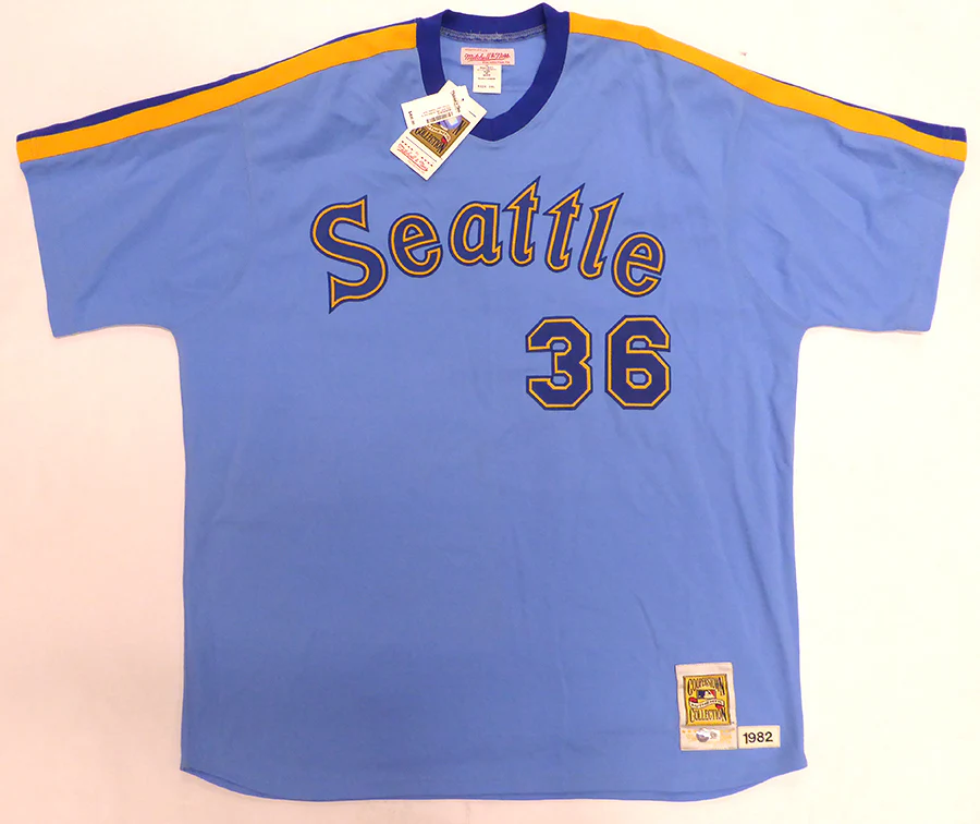 Seattle Mariners Gaylord Perry Autographed Blue Authentic Mitchell & Ness Jersey "HOF 91, 300 Win 1982" Beckett BAS QR #BK65793 - Image 4