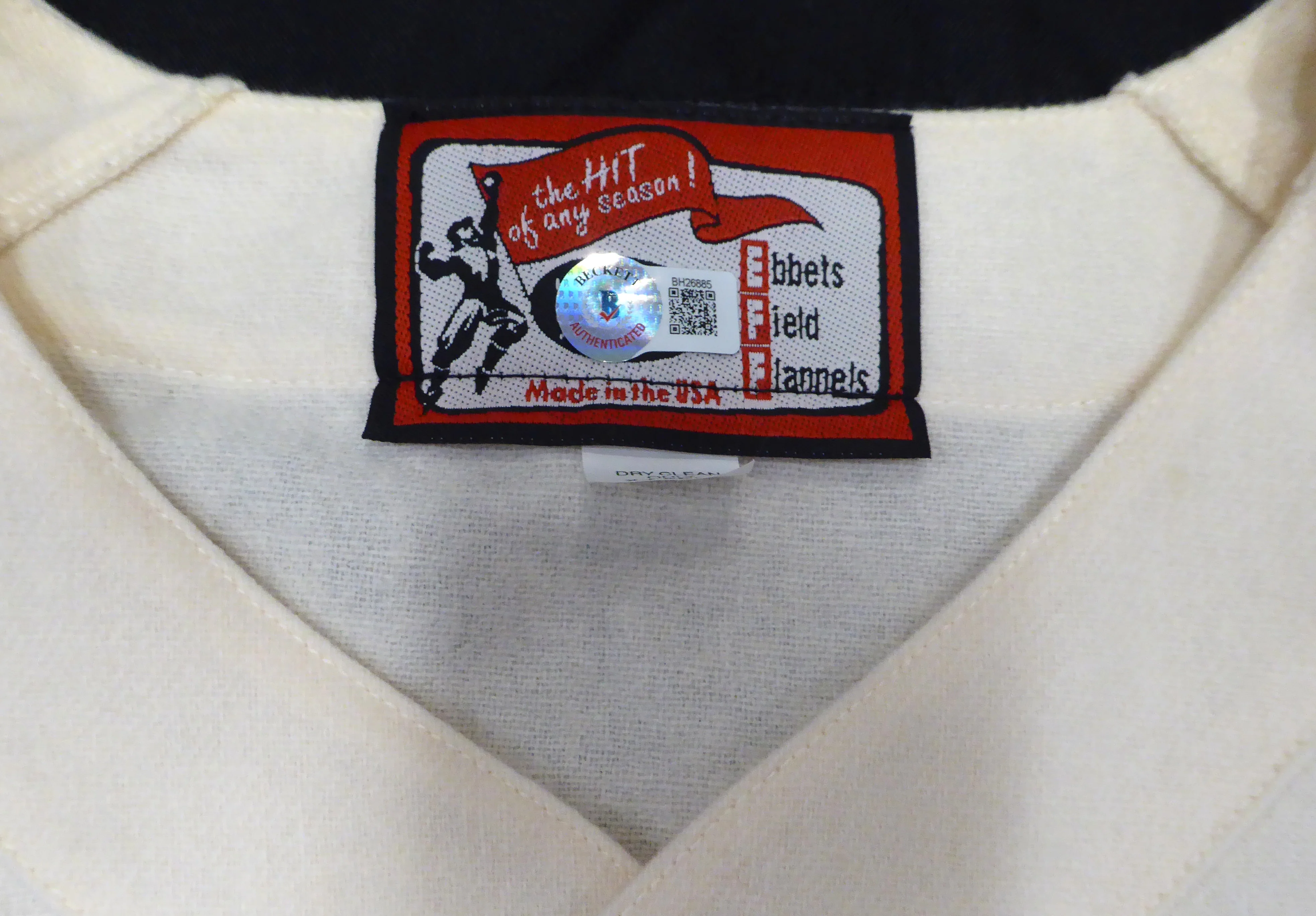 Seattle Mariners Goose Gossage Autographed Cream Ebbets Field Flannels Jersey June 11, 1994 Ebbets Field Turn Back The Clock Beckett BAS QR #BH26885 - Image 4