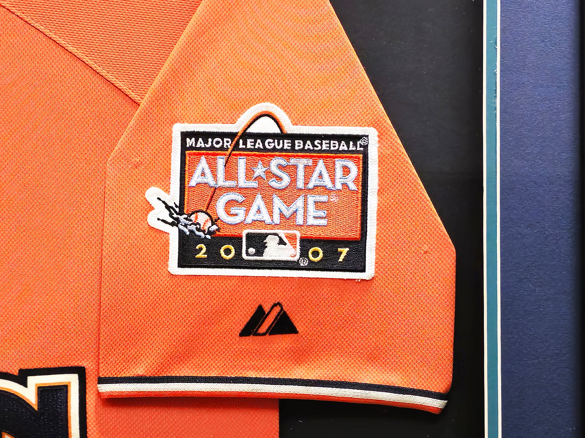 Seattle Mariners Ichiro Suzuki Autographed Framed Orange Majestic 2007 All Star Game Jersey IS Holo SKU #224278 - Image 4