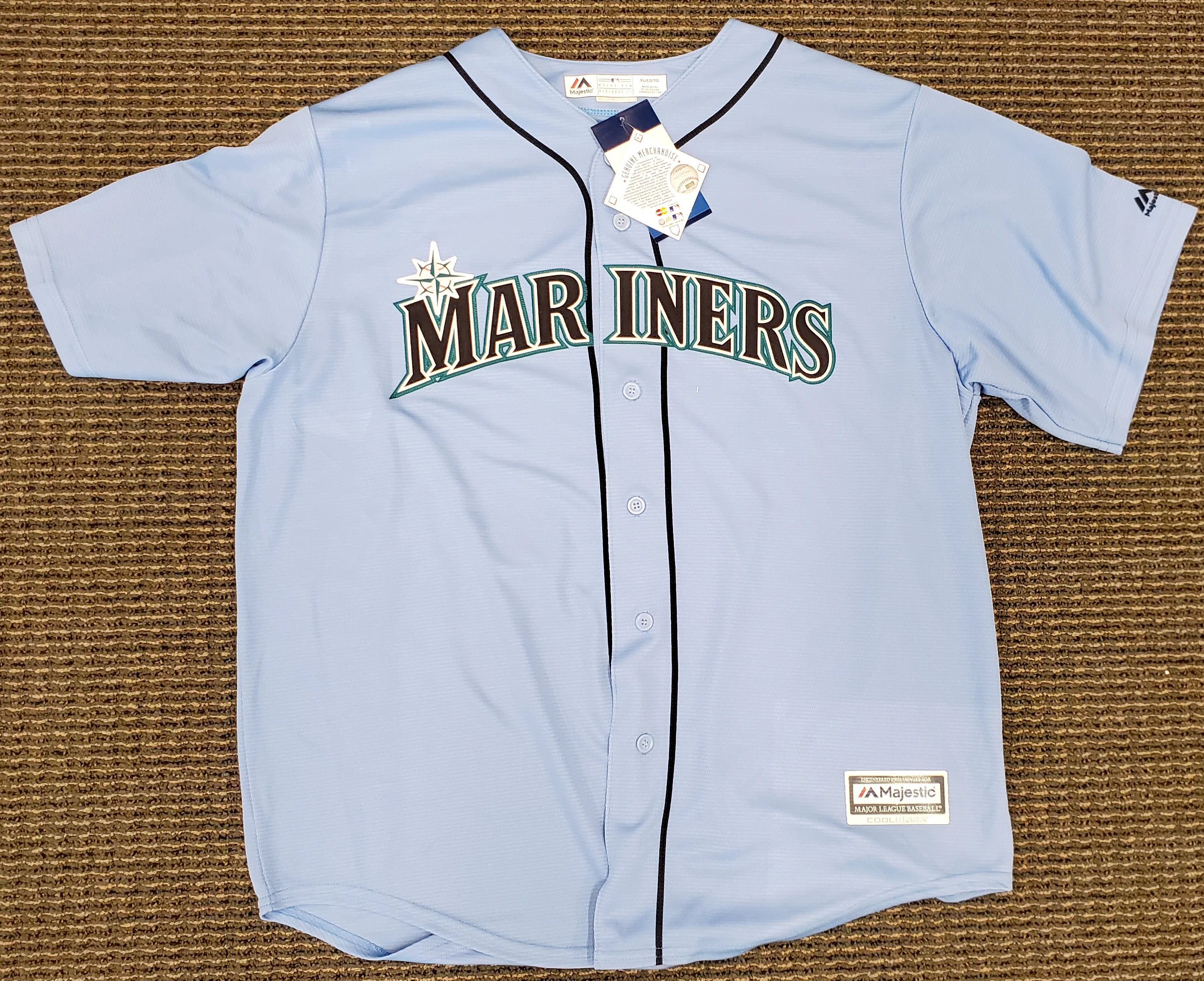 Seattle Mariners Ichiro Suzuki Autographed Light Blue Majestic 2019 Spring Training Jersey Size S "51" IS Holo Stock #189992 - Image 4