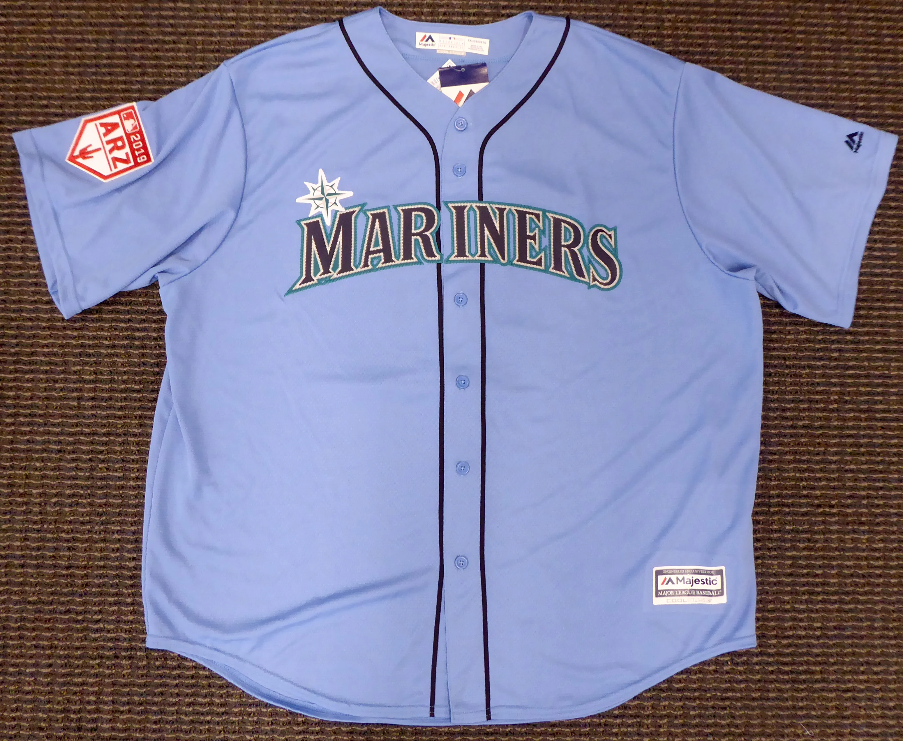 Seattle Mariners Ichiro Suzuki Autographed Blue Majestic 2019 Spring Training Jersey Size XXL IS Holo SKU #193828820 - Image 5