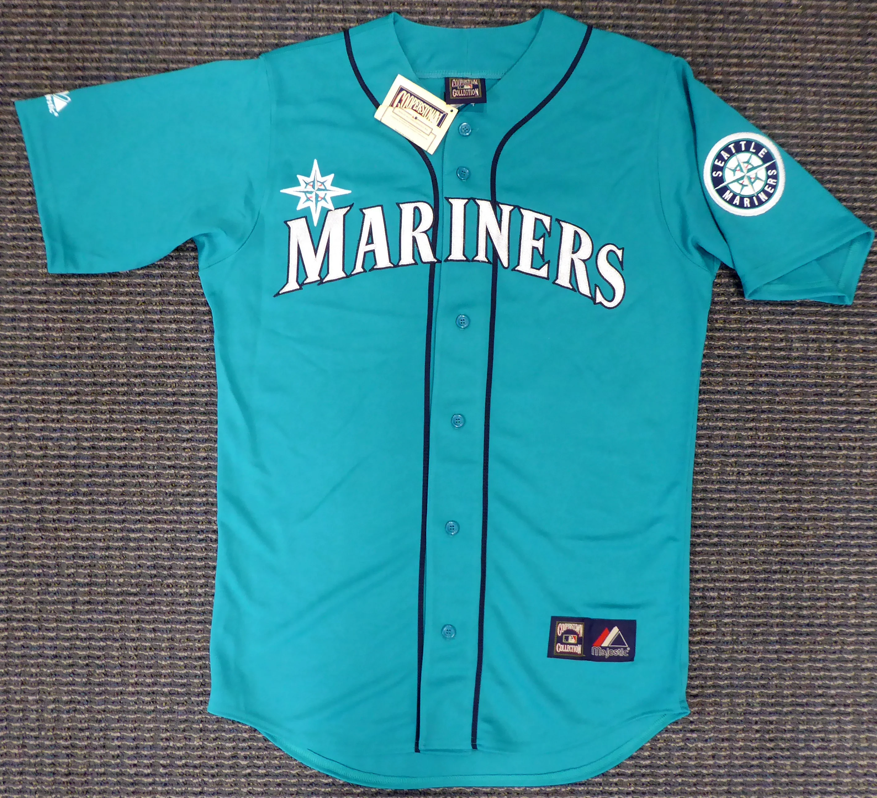 Seattle Mariners Ichiro Suzuki Autographed Teal Majestic Jersey Size M IS Holo SKU #193820 - Image 4