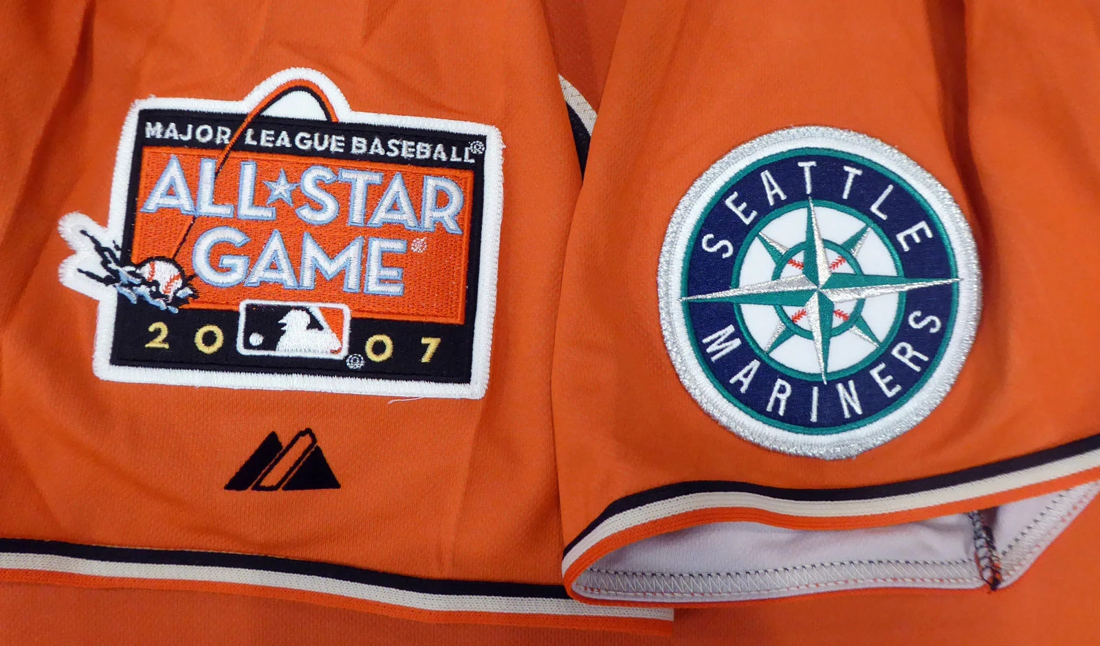 Seattle Mariners Ichiro Suzuki Autographed Orange 2007 All Star Majestic Cool Base Jersey "#51 & MVP" Size XL IS Holo Stock #156465 - Image 5