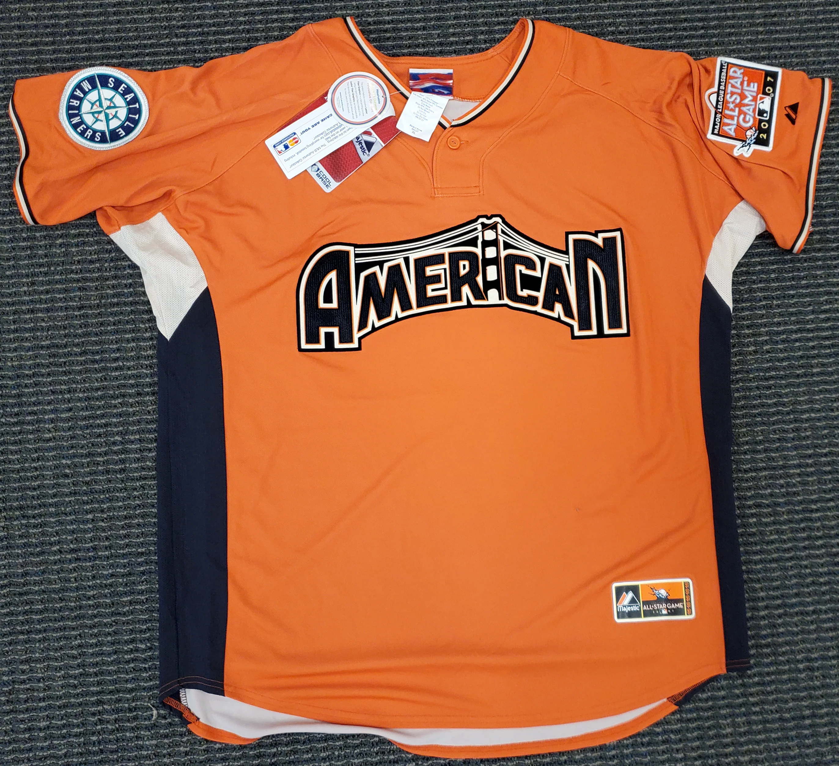 Seattle Mariners Ichiro Suzuki Autographed Orange Majestic 2007 All-Star Game Jersey "07 ASG MVP" Size XXL IS Holo Stock #189998 - Image 4