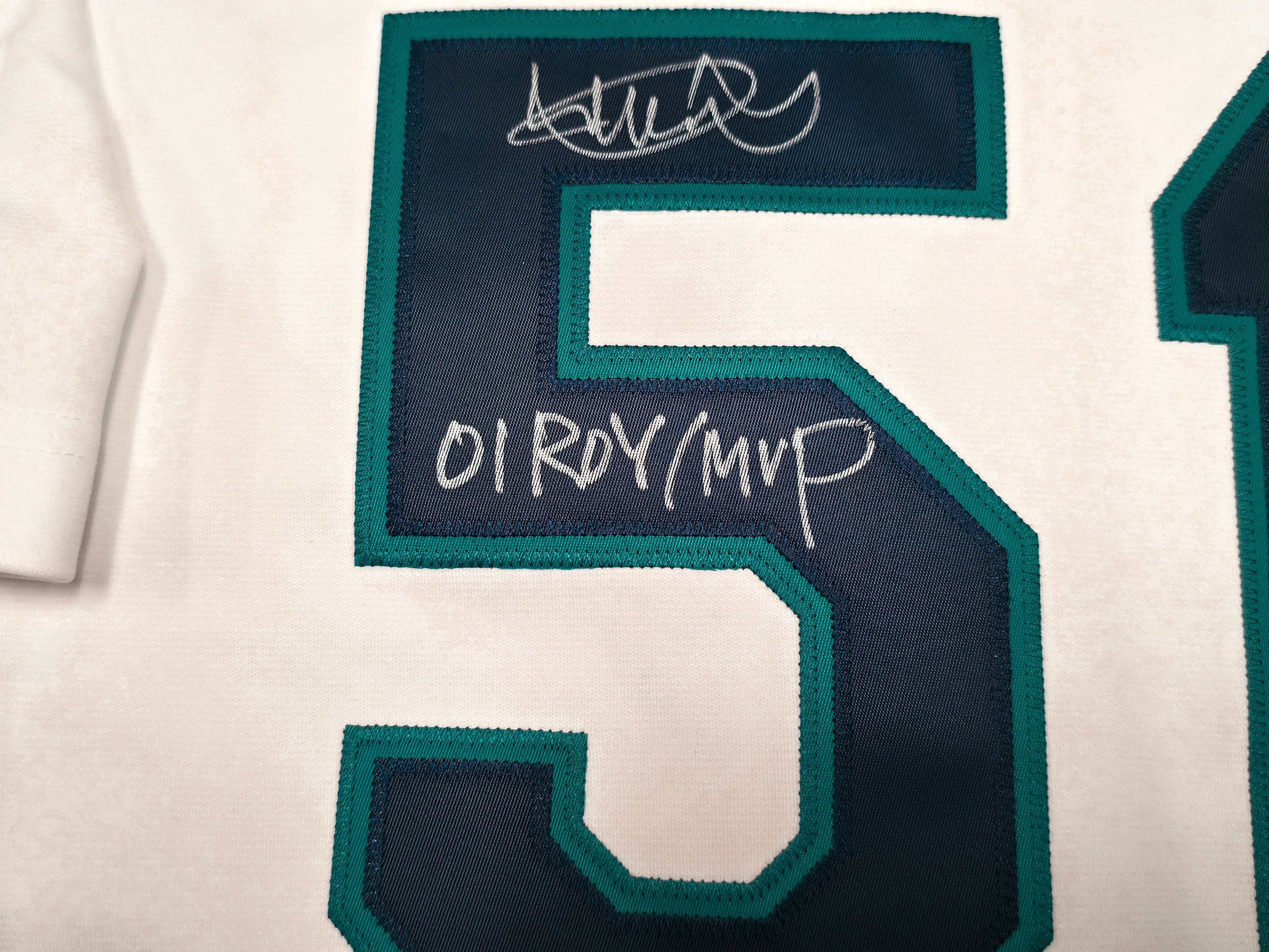 Seattle Mariners Ichiro Suzuki Autographed White Authentic Mitchell & Ness Cooperstown Authentic Collection 2001 ASG Patch Rookie Jersey Size 44 "01 ROY/MVP" IS Holo & Beckett BAS Witness Stock #256853 - Image 5
