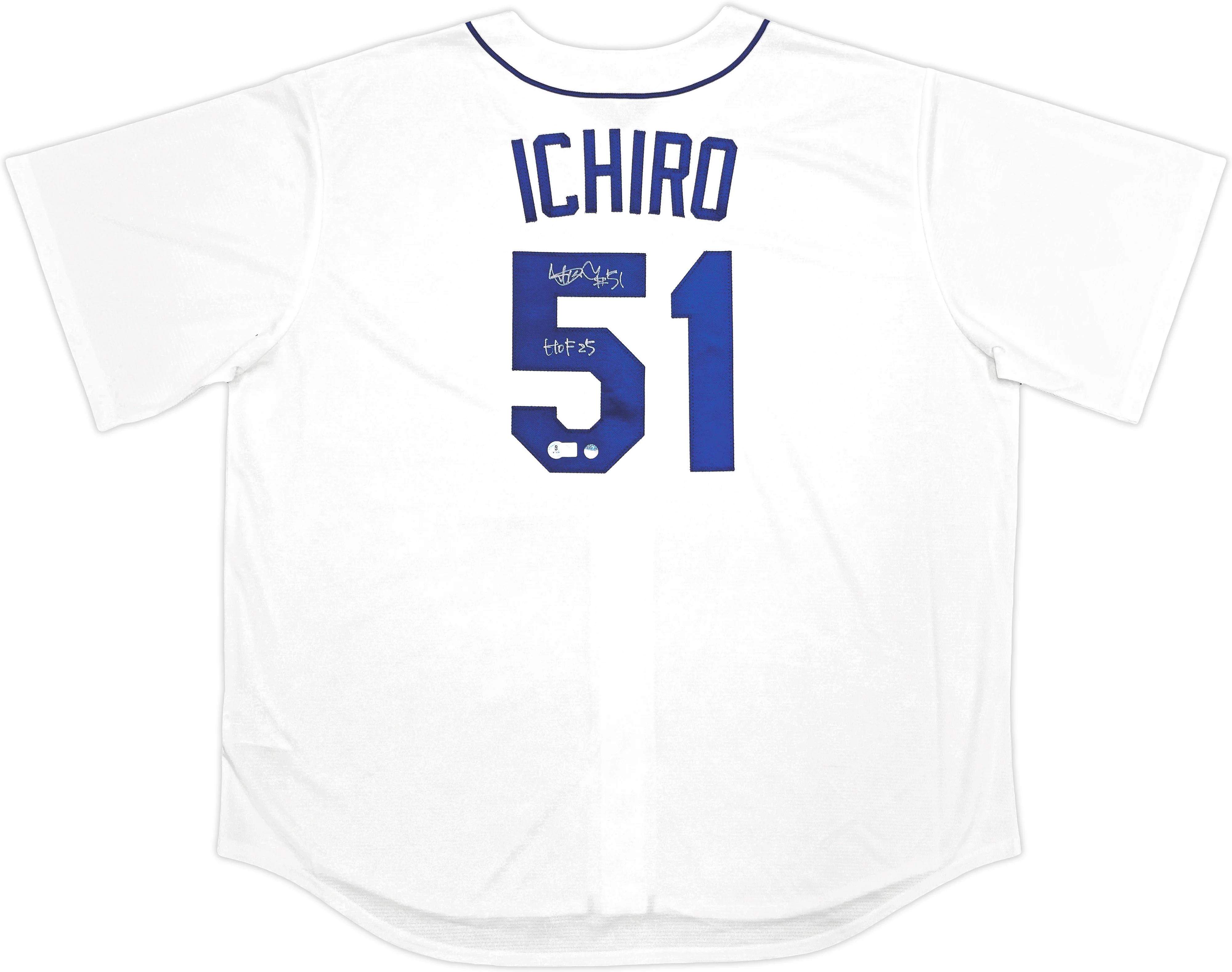 Seattle Mariners Ichiro Suzuki Autographed White Nike Cooperstown Collection Jersey Size XXL "HOF 25" IS Holo & Beckett BAS Witness QR Stock #238319 - Image 2