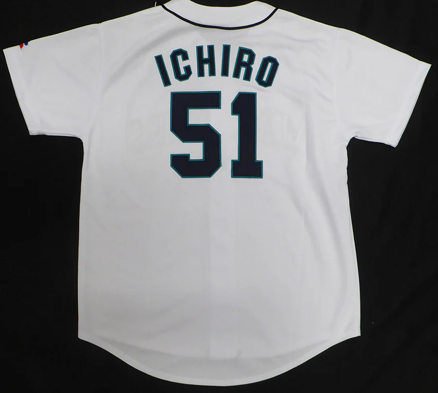 Seattle Mariners Ichiro Suzuki Autographed White Russell Jersey Beckett BAS QR #BS30315 - Image 5