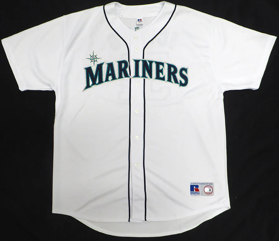 Seattle Mariners Ichiro Suzuki Autographed White Russell Jersey Beckett BAS QR #BS30316 - Image 4