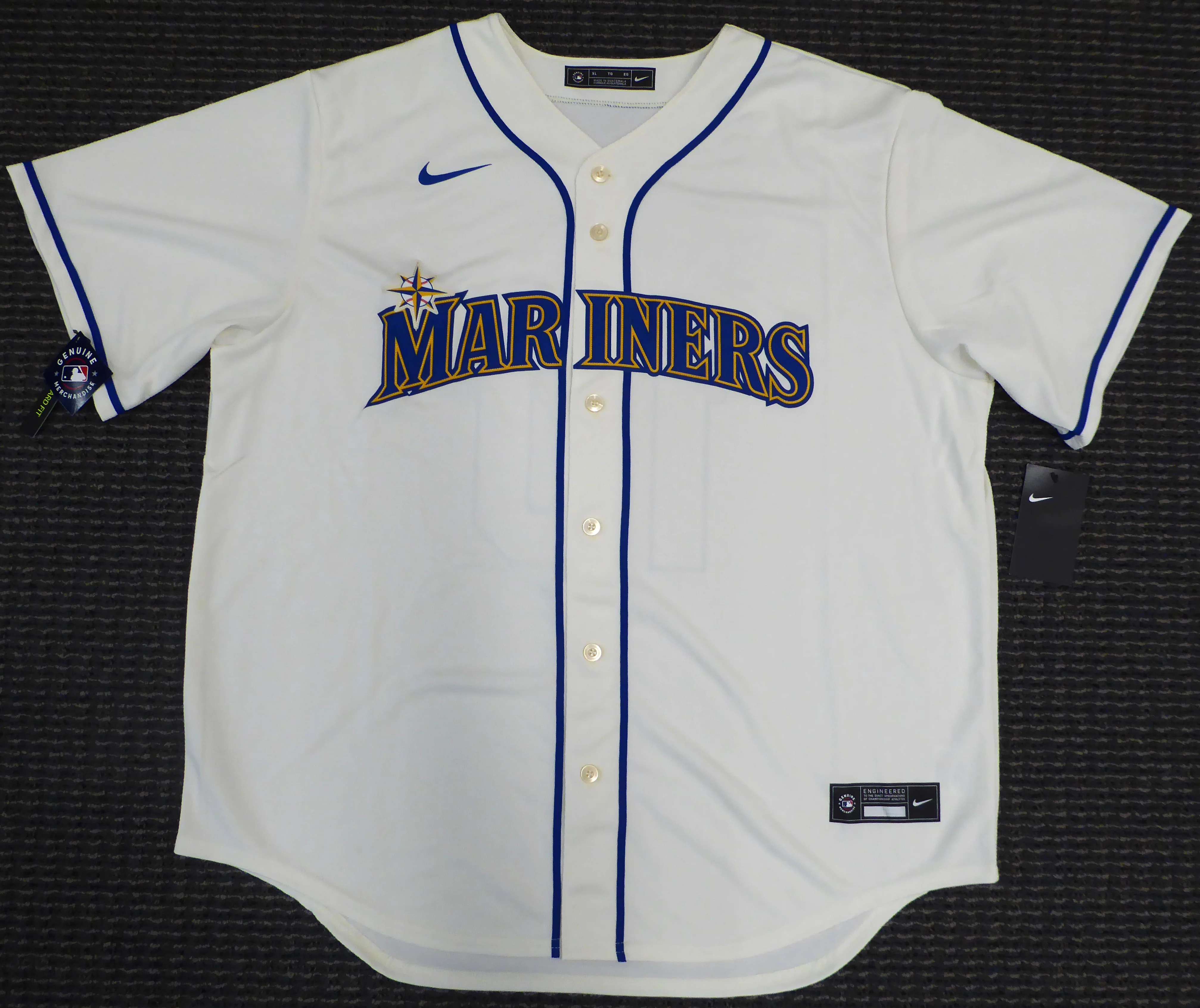 Seattle Mariners Jarred Kelenic Autographed Cream Nike Jersey Size XL Beckett BAS QR #WW54379 - Image 4