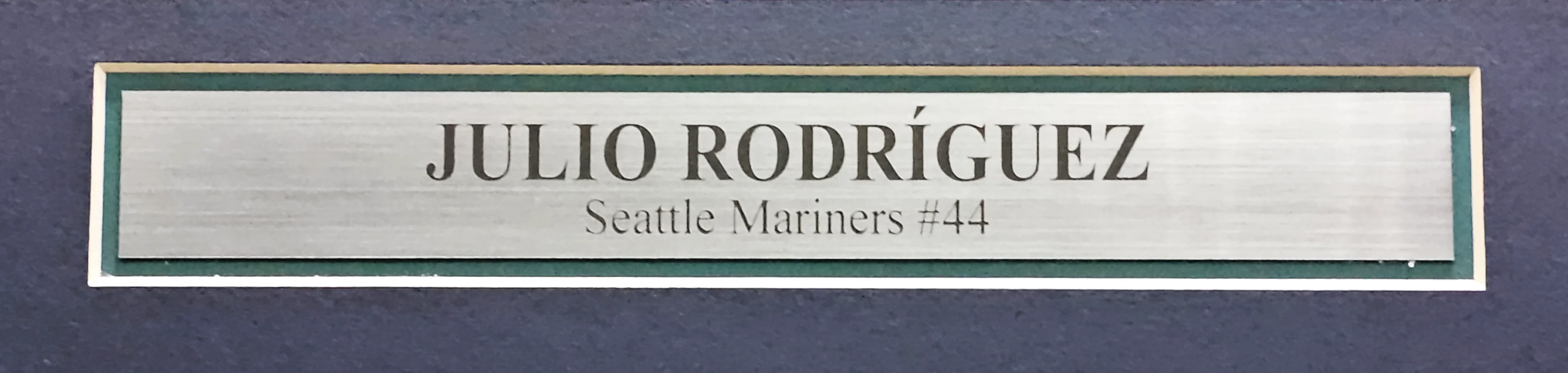 Seattle Mariners Julio Rodriguez Autographed Framed Teal Nike Jersey JSA Stock #218628 - Image 5