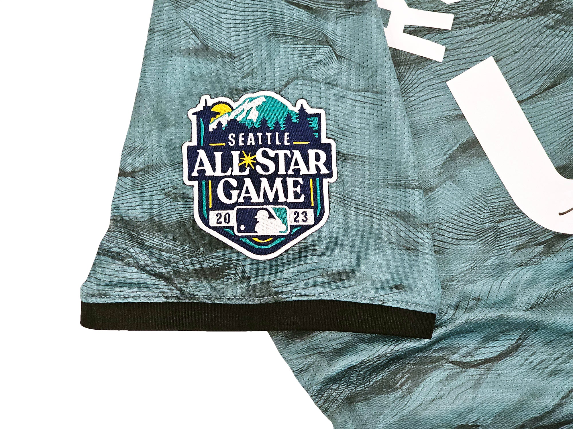 Seattle Mariners Julio Rodriguez Autographed Teal Nike 2023 MLB All Star Game Jersey Size L MLB & Fanatics Holo Stock #220487 - Image 5