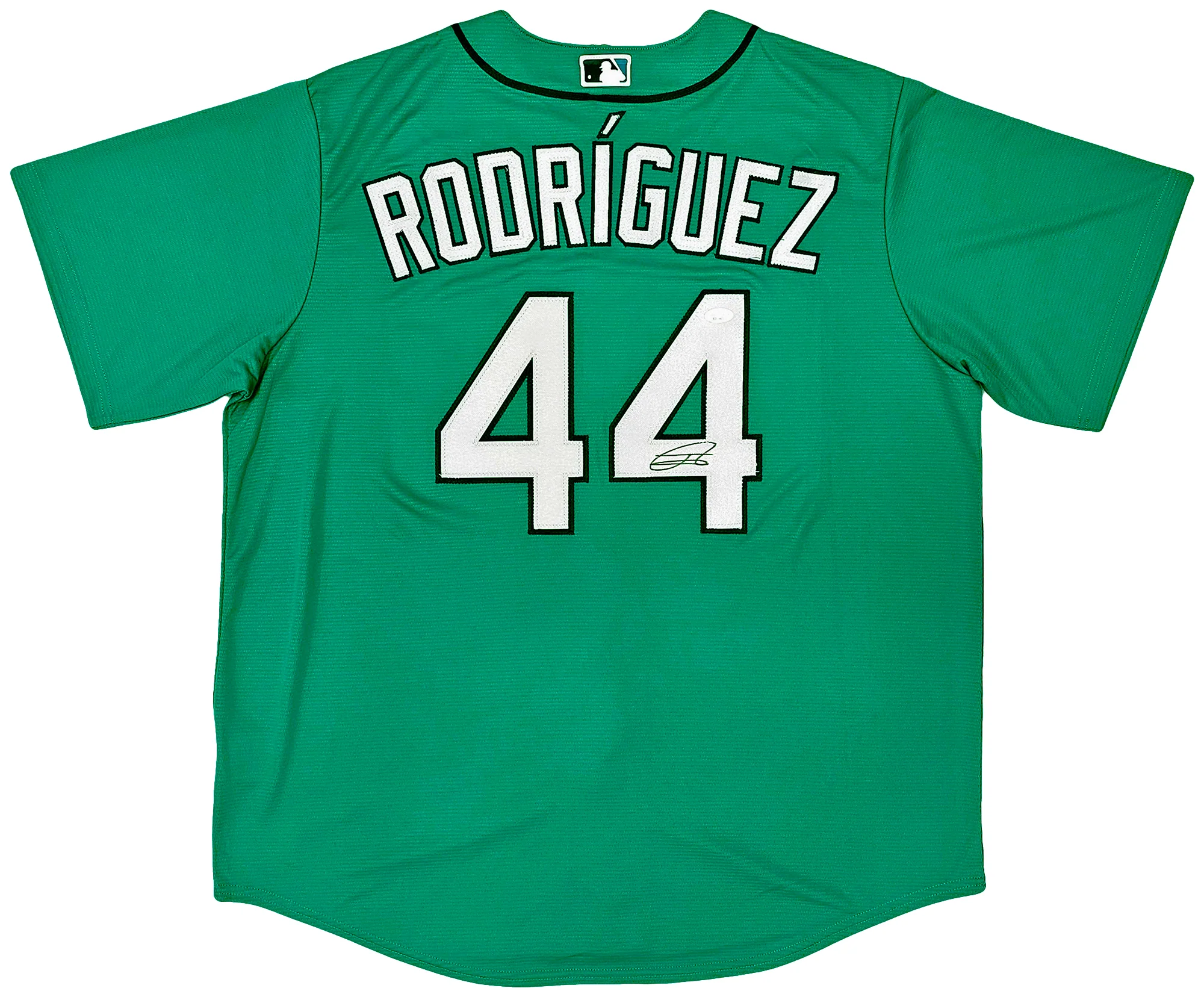 Seattle Mariners Julio Rodriguez Autographed Teal Nike Jersey Size XL JSA Stock #215867 - Image 2