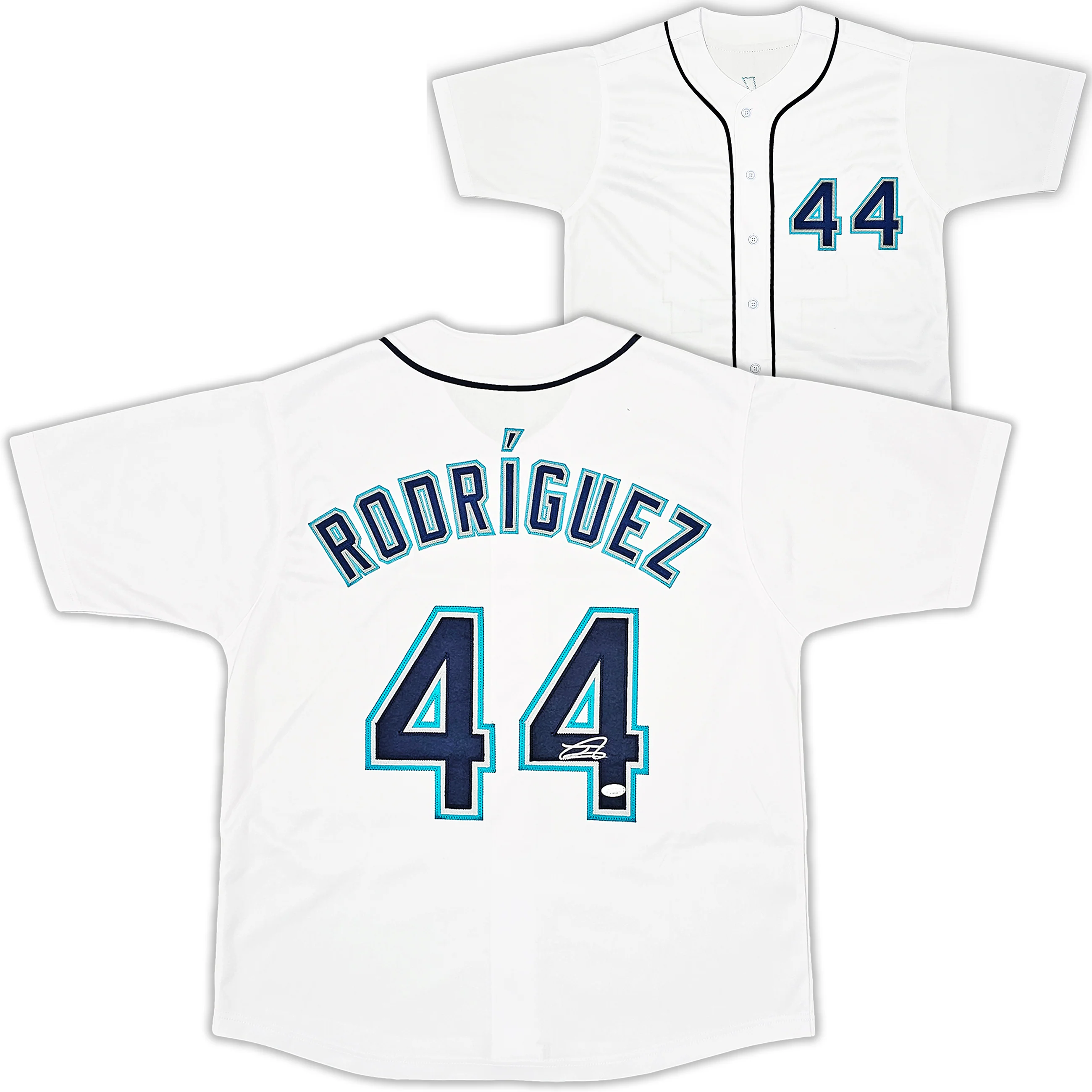 Seattle Mariners Julio Rodriguez Autographed White Jersey JSA Stock #215865