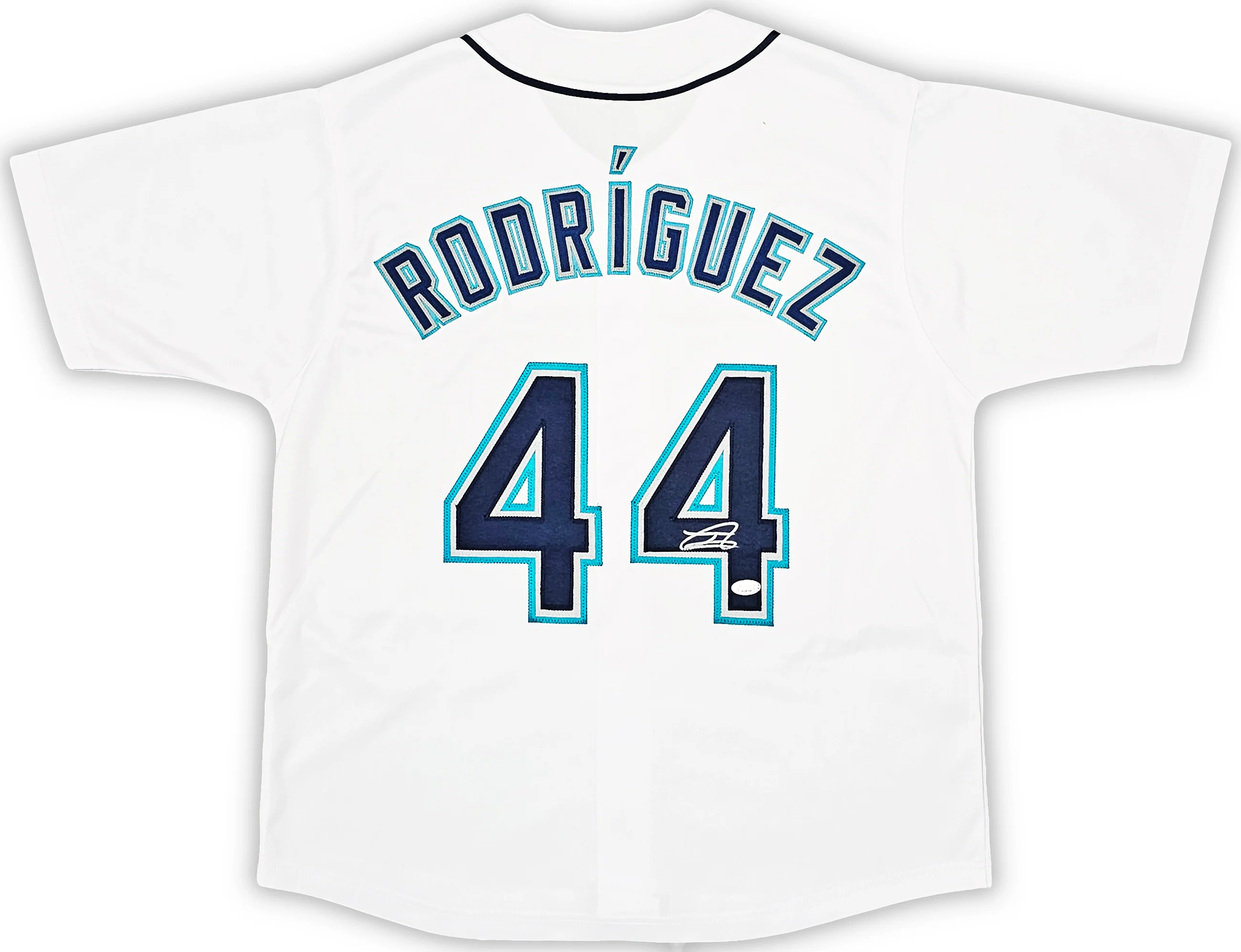 Seattle Mariners Julio Rodriguez Autographed White Jersey JSA Stock #215865 - Image 2