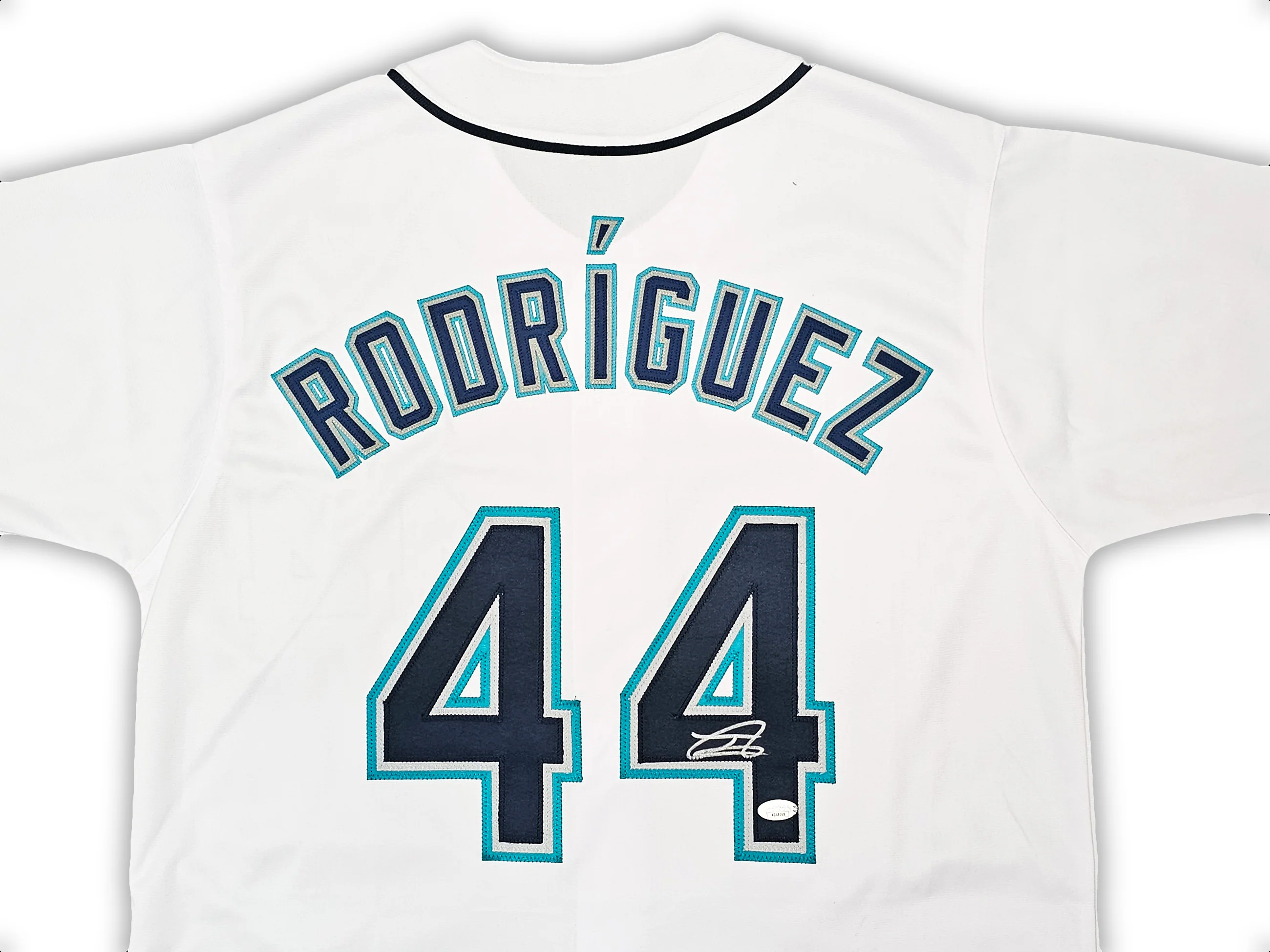 Seattle Mariners Julio Rodriguez Autographed White Jersey JSA Stock #215865 - Image 3