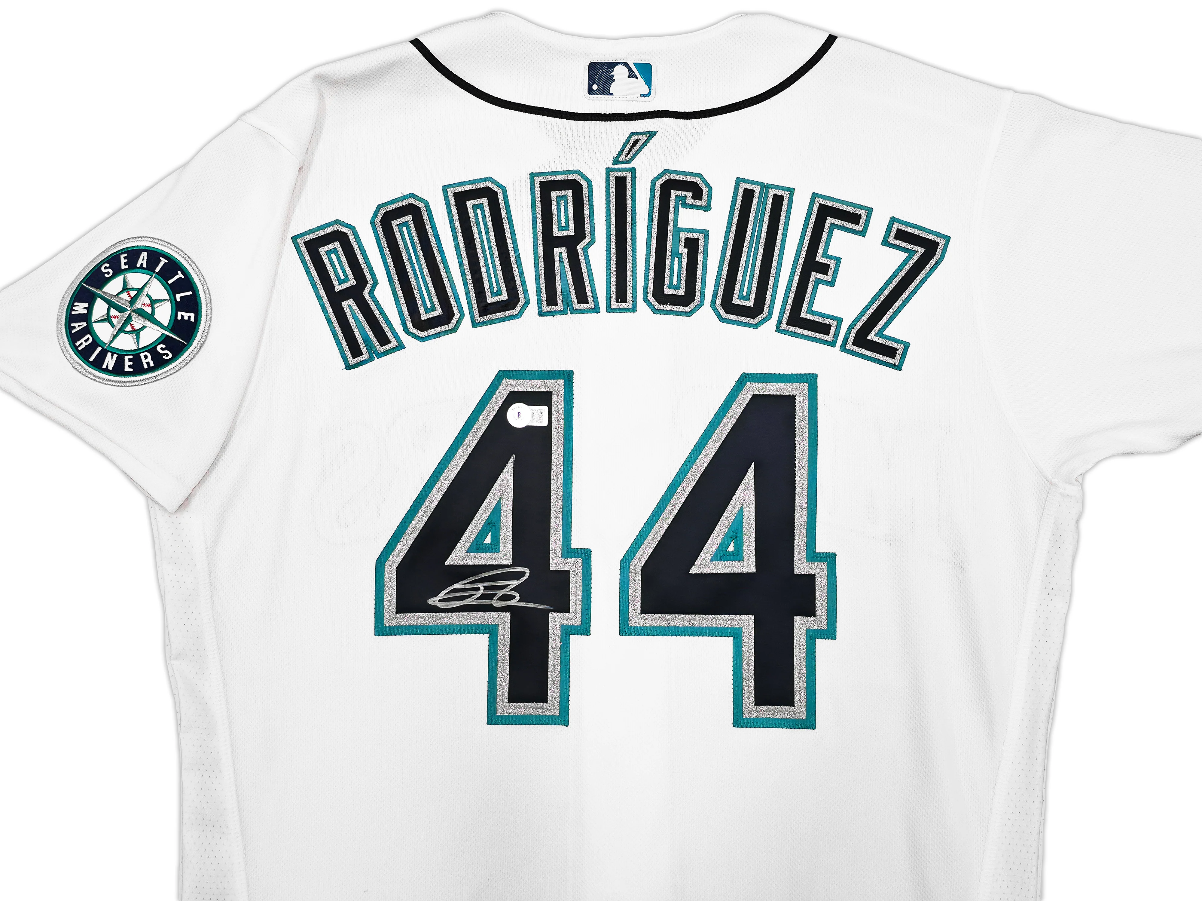 Seattle Mariners Julio Rodriguez Autographed White Nike Authentic Collection Jersey Size 44 Beckett BAS Witness Stock #252427 - Image 2