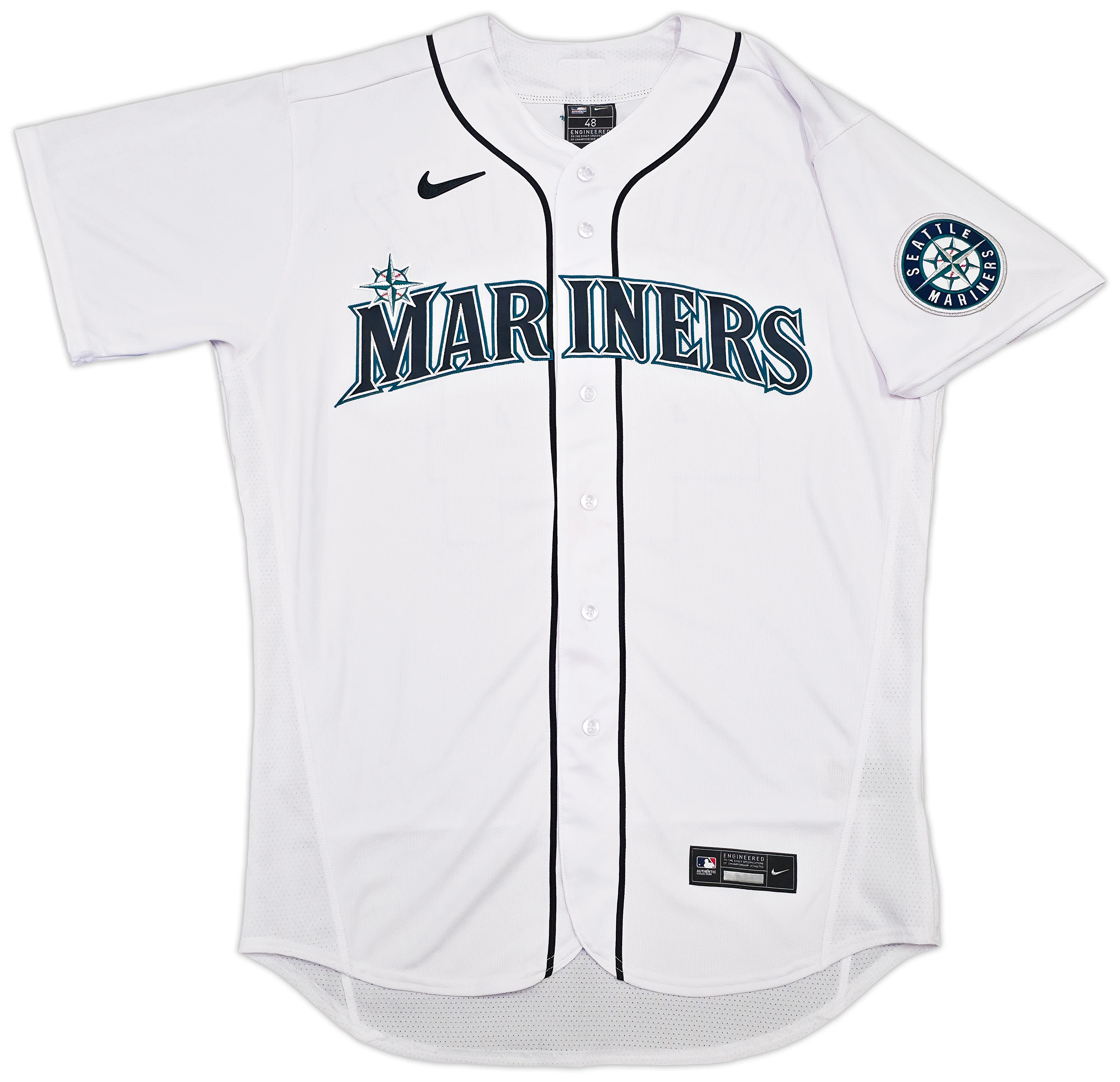 Seattle Mariners Julio Rodriguez Autographed White Nike Authentic Collection Jersey Size 48 Beckett BAS Witness Stock #252428 - Image 5