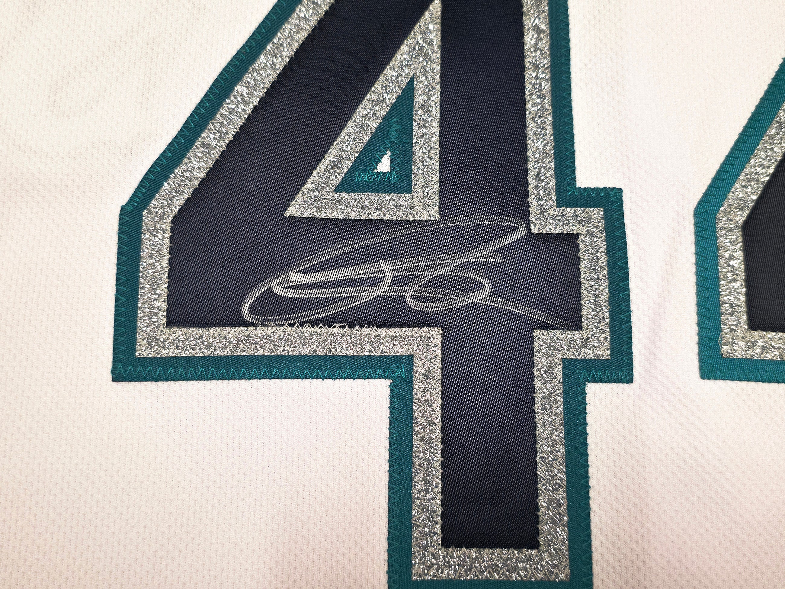 Seattle Mariners Julio Rodriguez Autographed White Nike Authentic Collection Jersey Size 52 Beckett BAS Witness Stock #252429 - Image 3