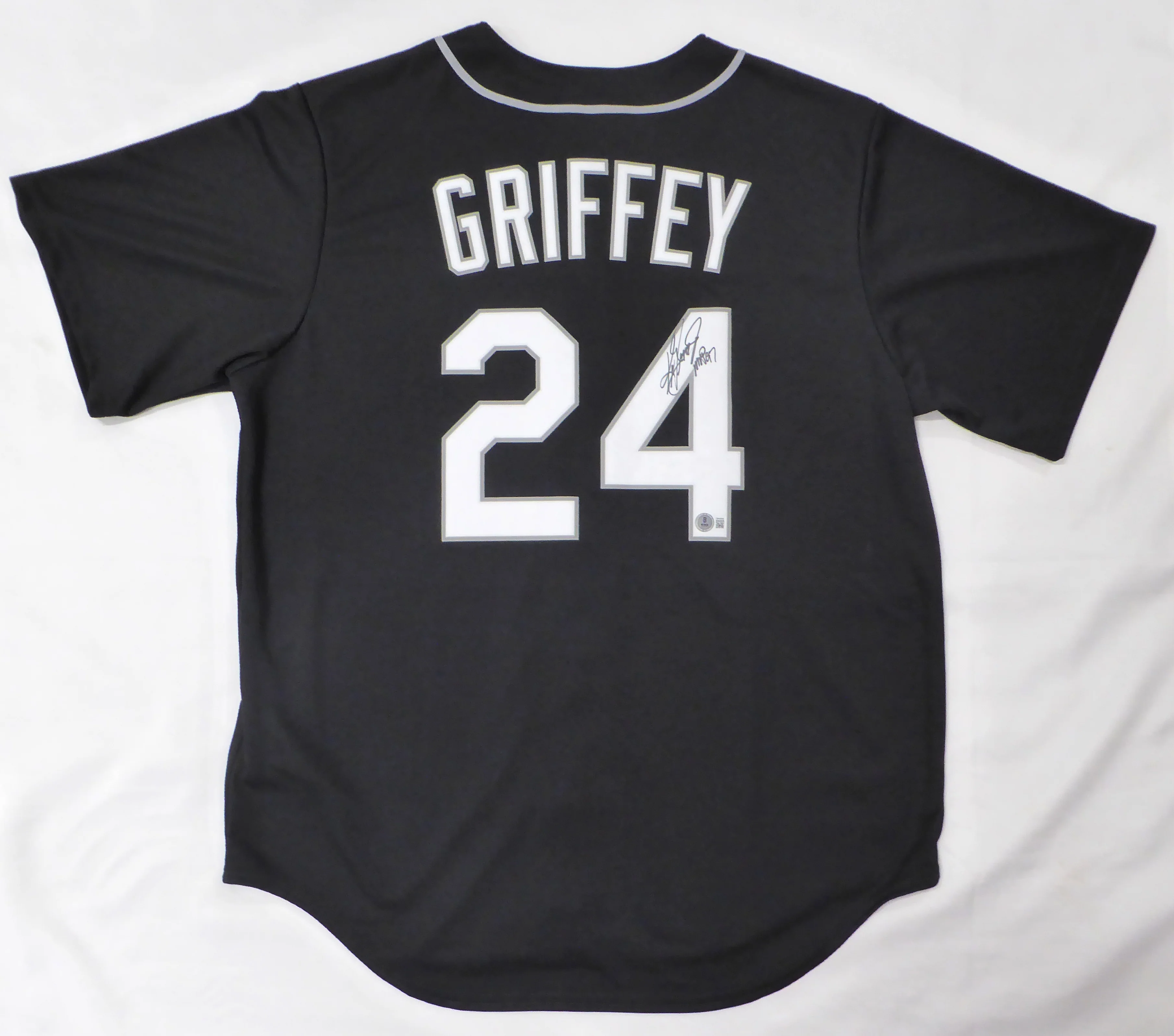 Seattle Mariners Ken Griffey Jr. Autographed Black Nike Jersey "MVP 97" Beckett BAS QR #1W448995 - Image 2