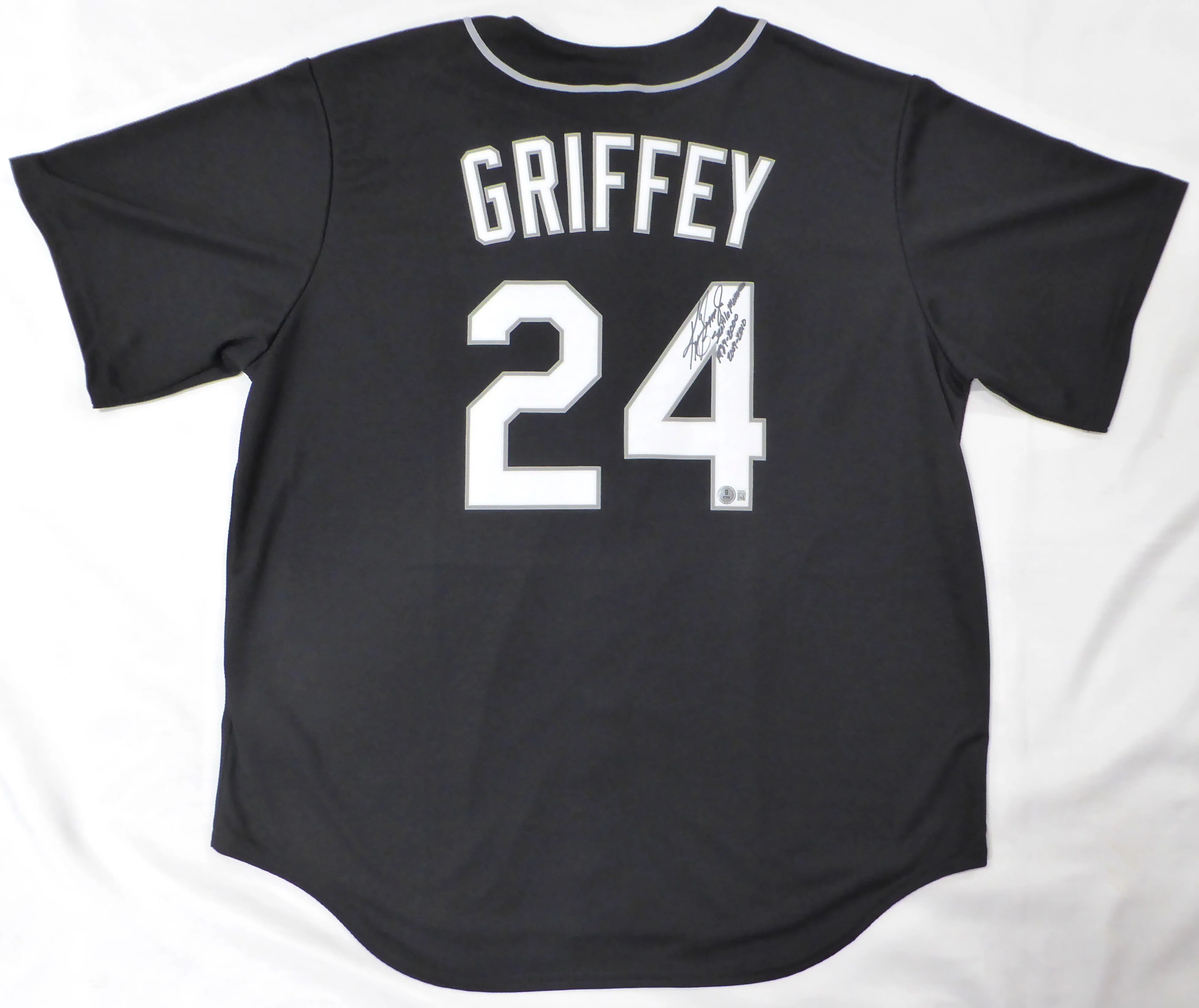 Seattle Mariners Ken Griffey Jr. Autographed Black Nike Jersey "Seattle Mariners, 1989-2000 2009-2010" Beckett BAS QR #1W448997 - Image 2