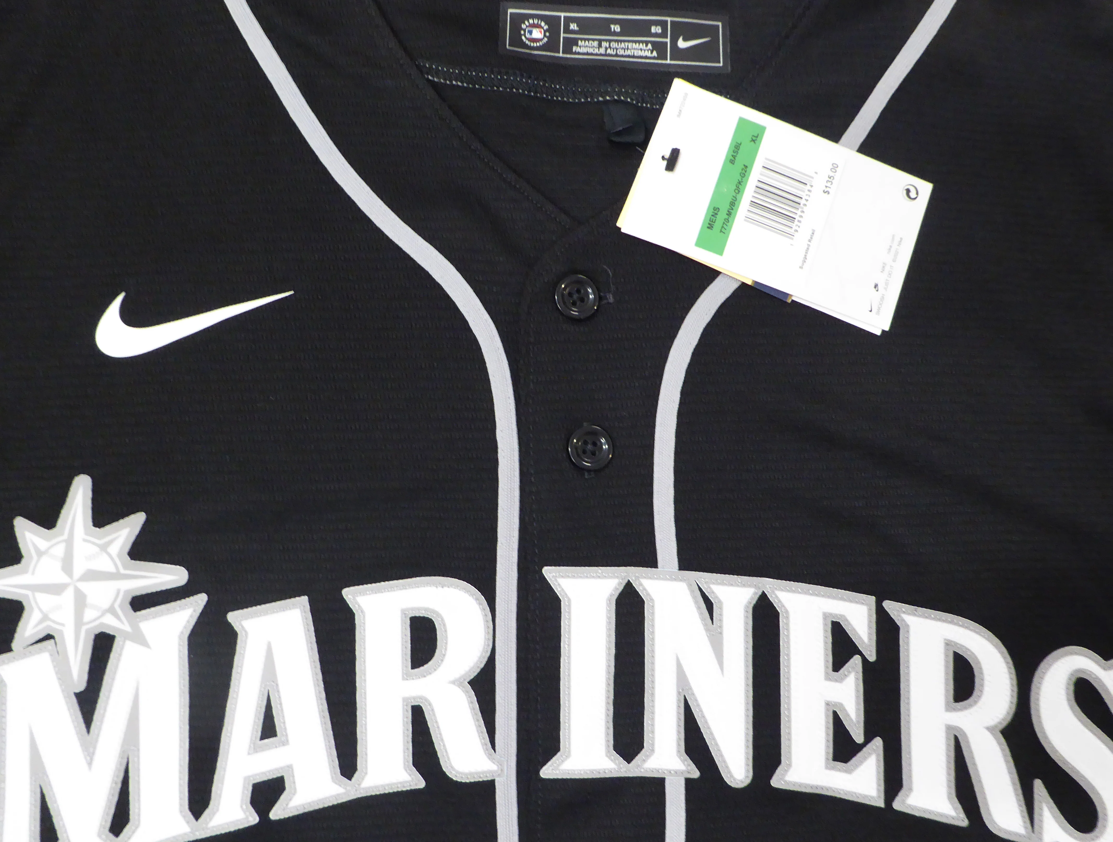 Seattle Mariners Ken Griffey Jr. Autographed Black Nike Jersey "Seattle Mariners, 1989-2000 2009-2010" Beckett BAS QR #1W448997 - Image 5