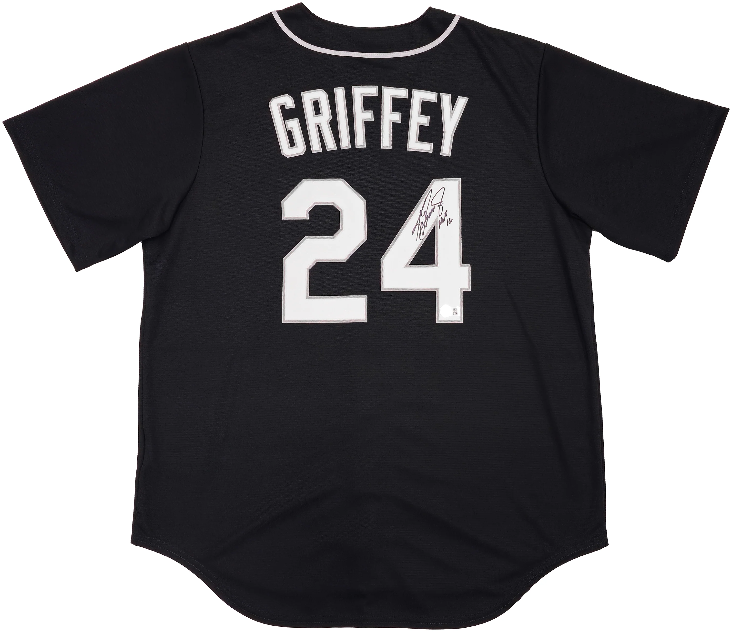 Seattle Mariners Ken Griffey Jr. Autographed Black Nike Jersey Size L "HOF 16" Beckett BAS Witness Stock #230150 - Image 2