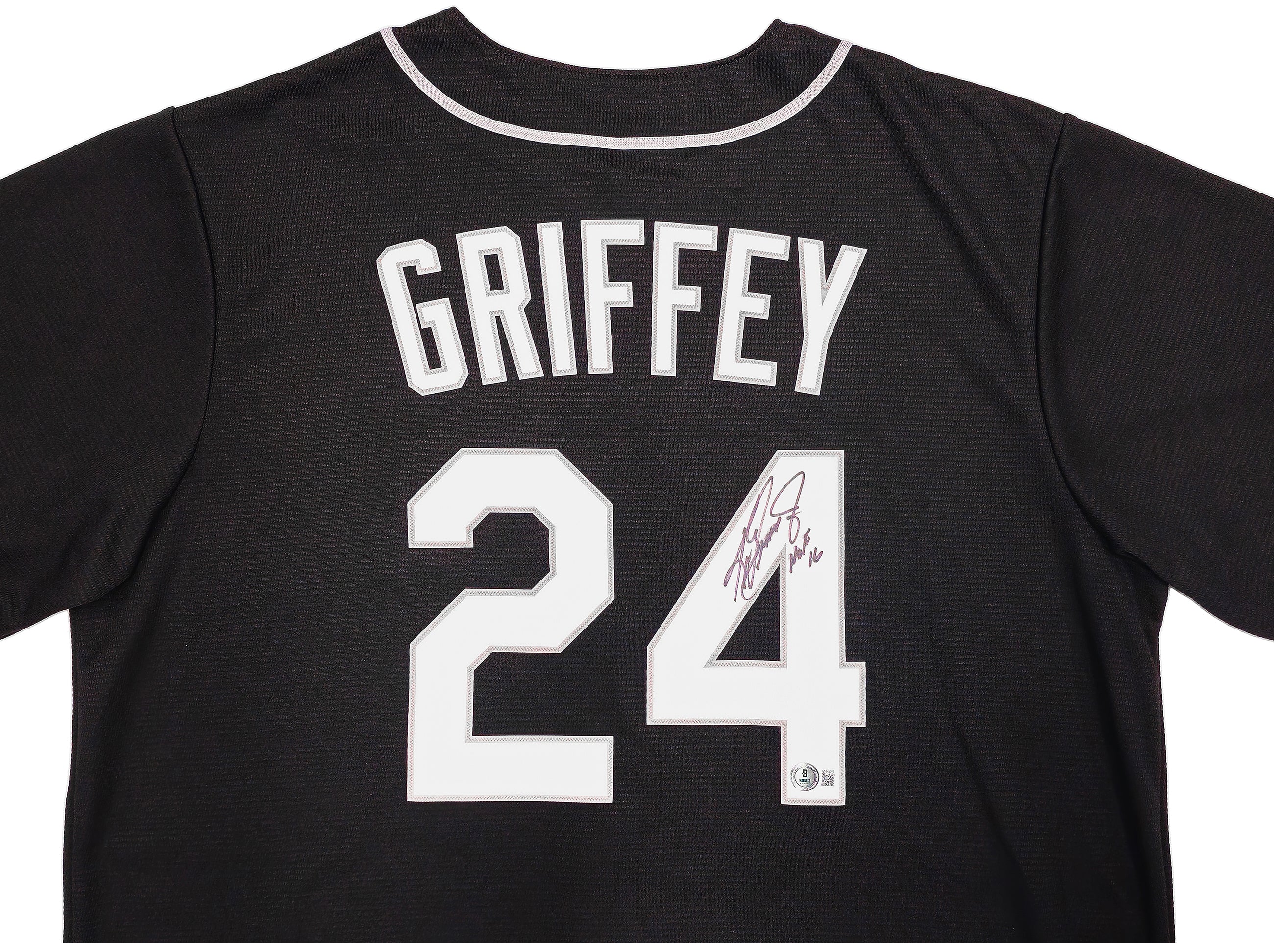 Seattle Mariners Ken Griffey Jr. Autographed Black Nike Jersey Size L "HOF 16" Beckett BAS Witness Stock #230150 - Image 3