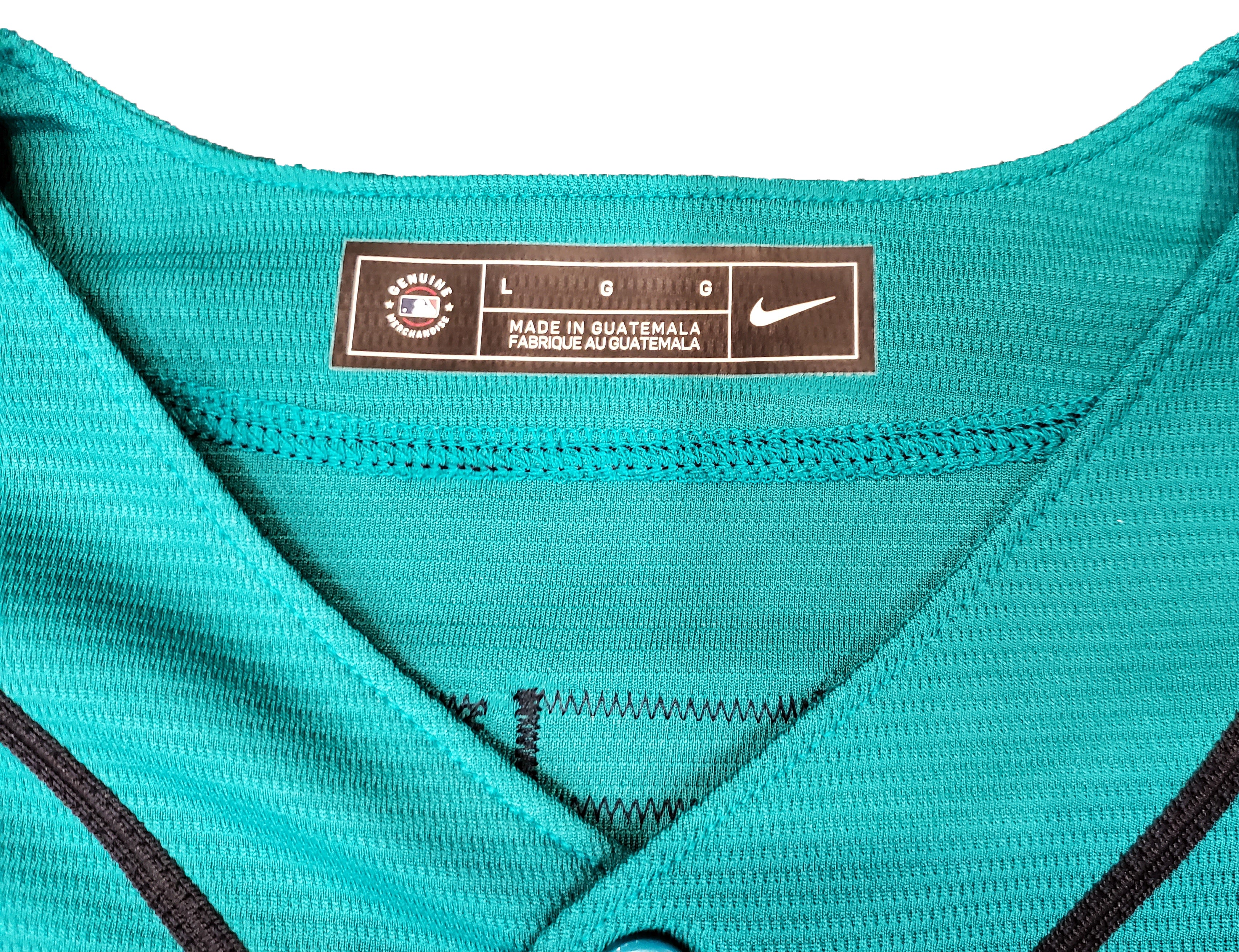 Seattle Mariners Ken Griffey Jr. Autographed Teal Nike Jersey Size L Beckett BAS & MCS Holo Stock #185615 - Image 5