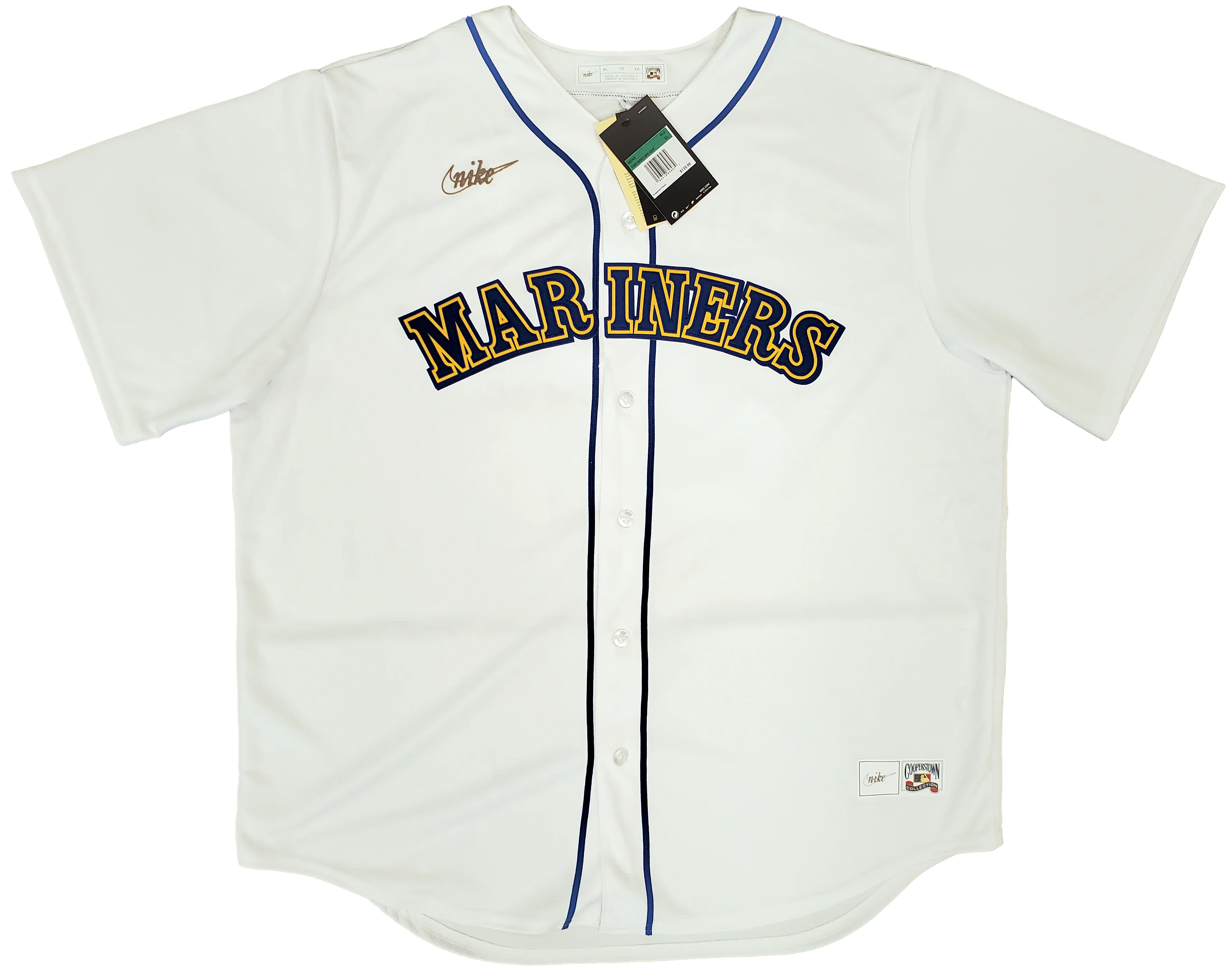Seattle Mariners Ken Griffey Jr. Autographed White Nike Jersey Size XL Beckett BAS & MCS Holo Stock #194791 - Image 4