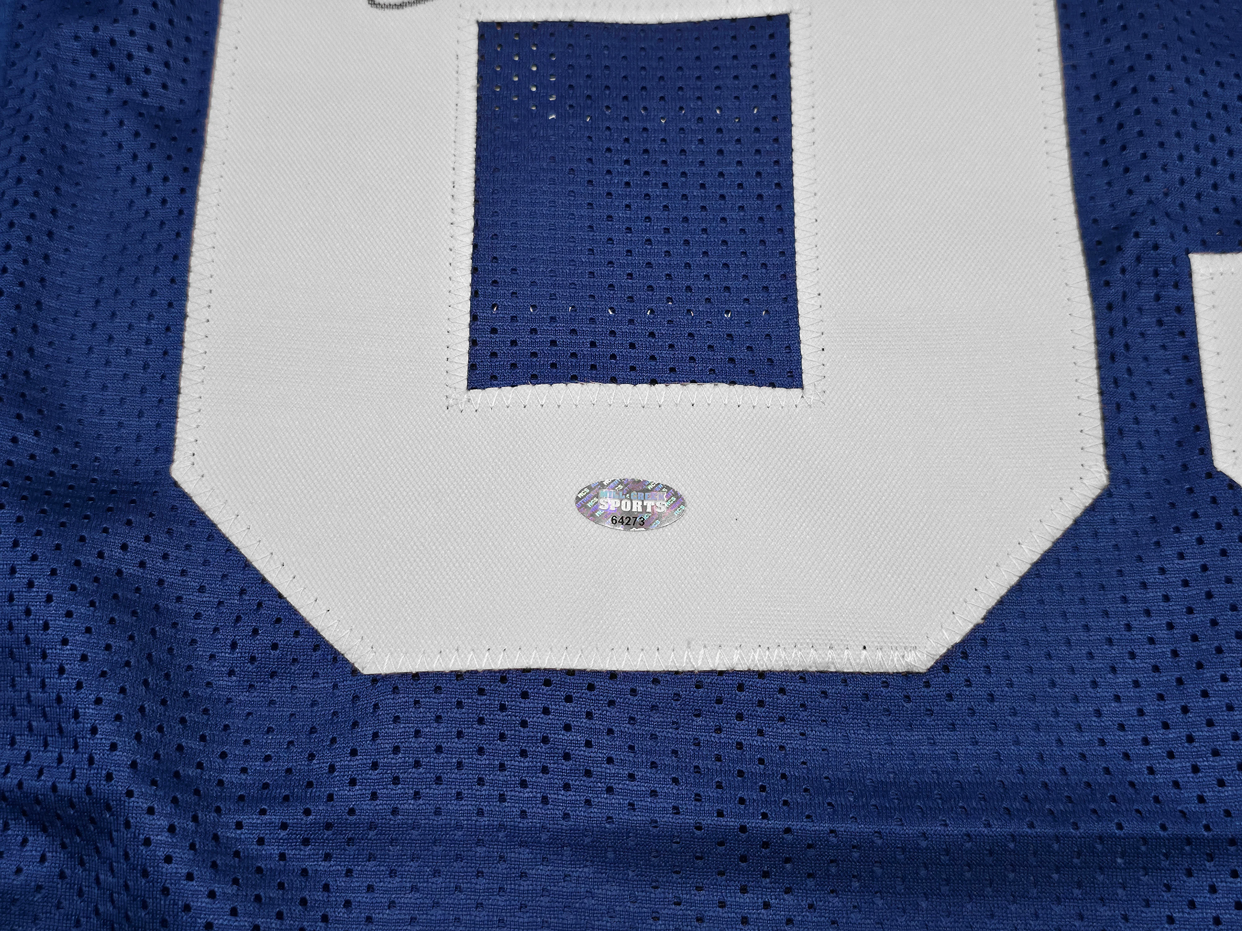 Seattle Seahawks Brian Blades Autographed Throwback Blue Jersey MCS Holo Stock #253617 - Image 5