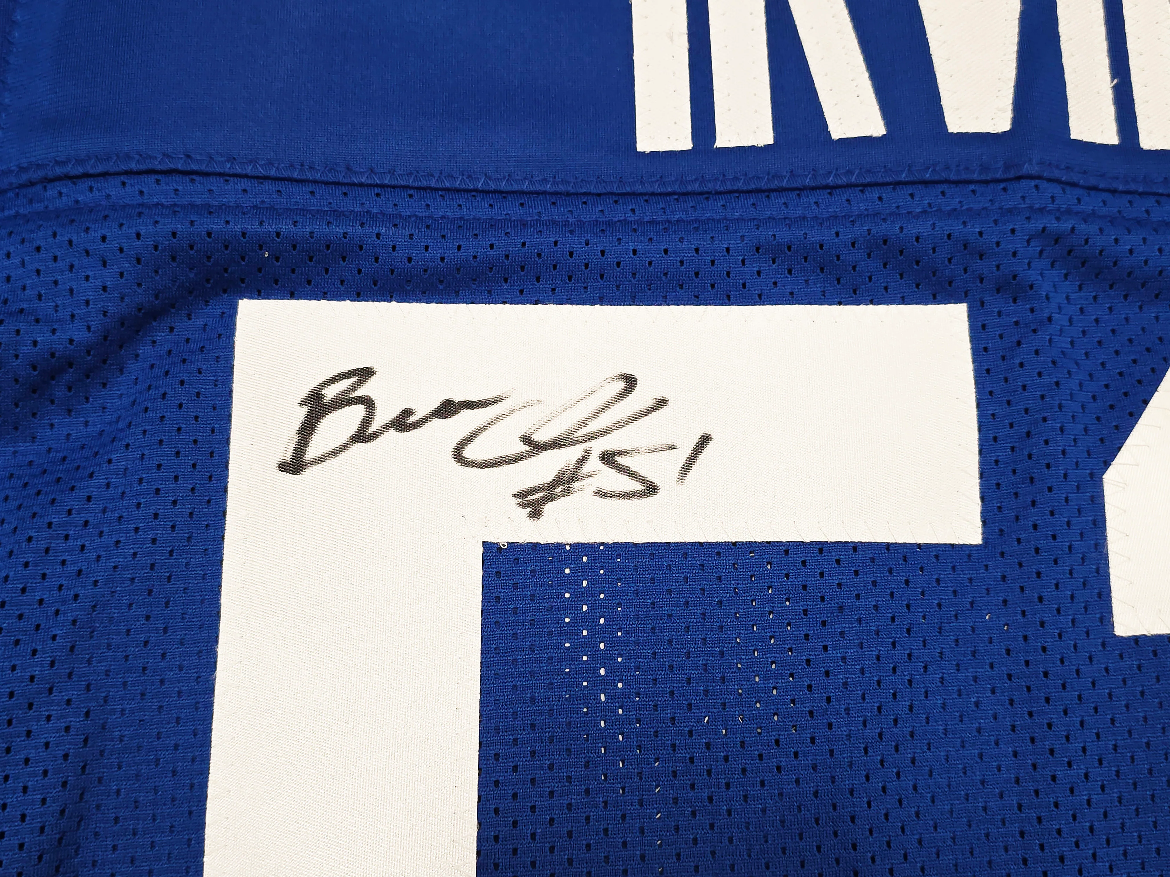 Seattle Seahawks Bruce Irvin Autographed Blue Throwback Jersey "SB XLVIII Champs" MCS Holo Stock #257839 - Image 2