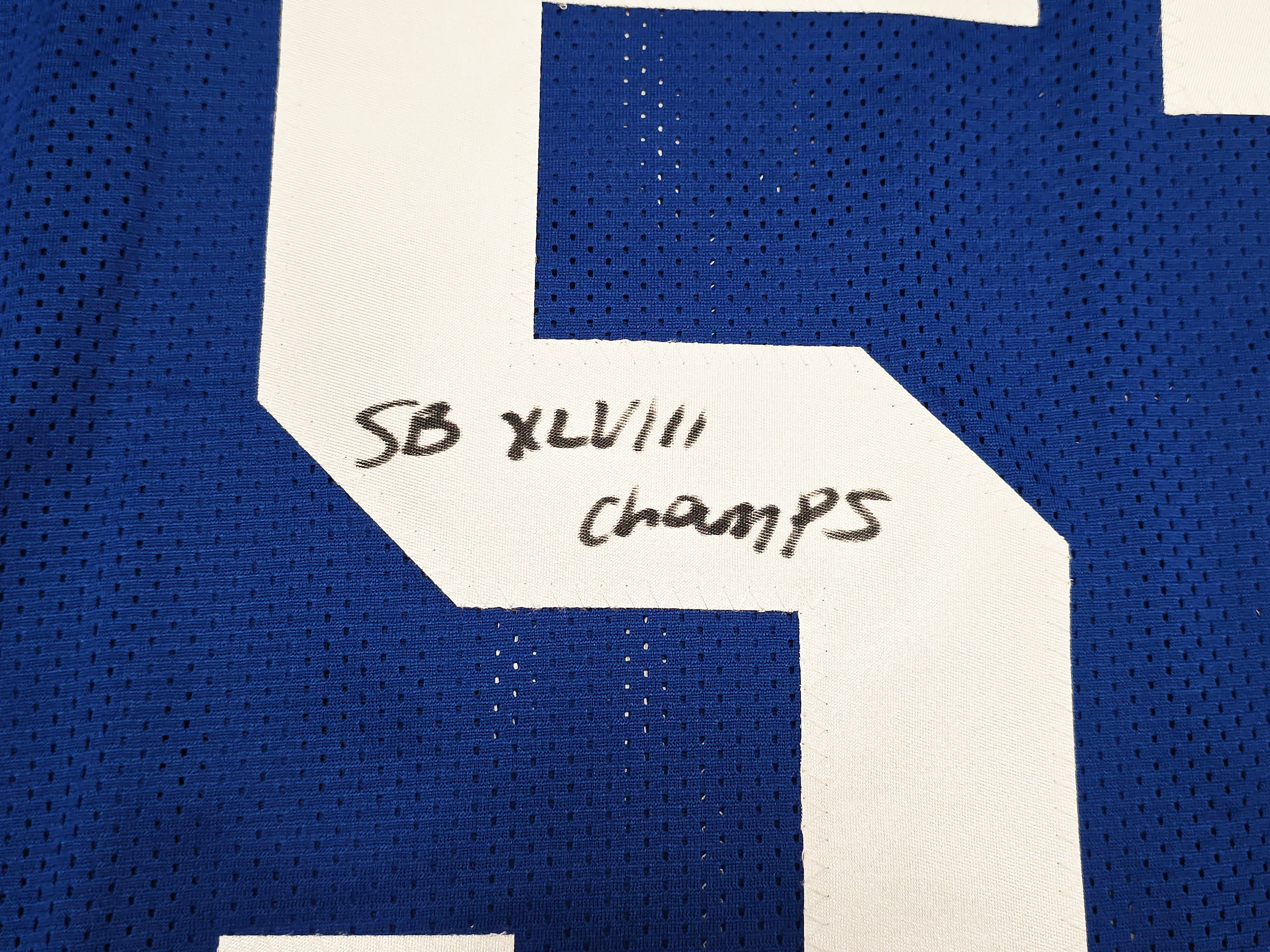 Seattle Seahawks Bruce Irvin Autographed Blue Throwback Jersey "SB XLVIII Champs" MCS Holo Stock #257839 - Image 3