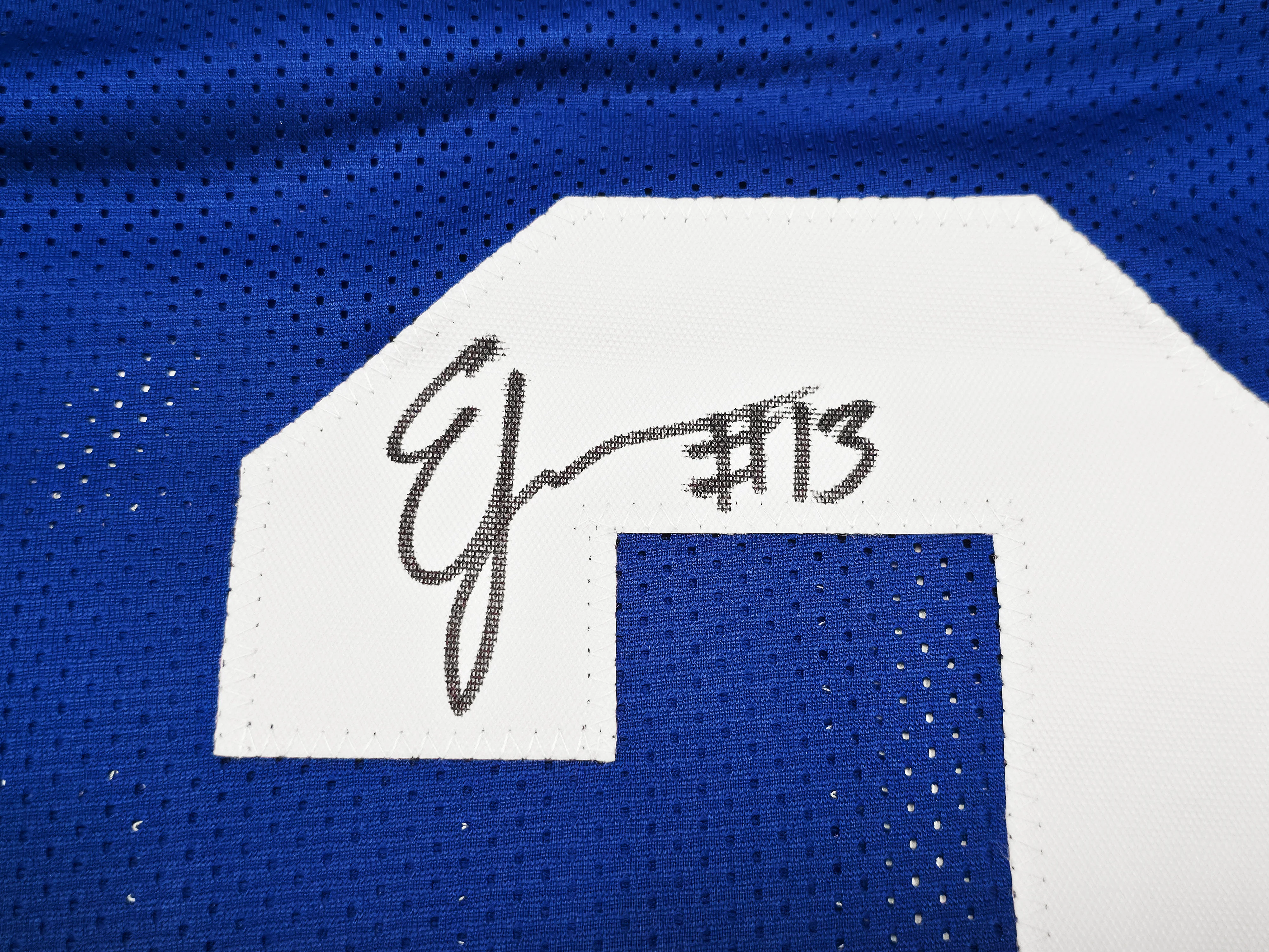 Seattle Seahawks Ernest Jones IV Autographed Blue Jersey MCS Holo Stock #242558 - Image 4