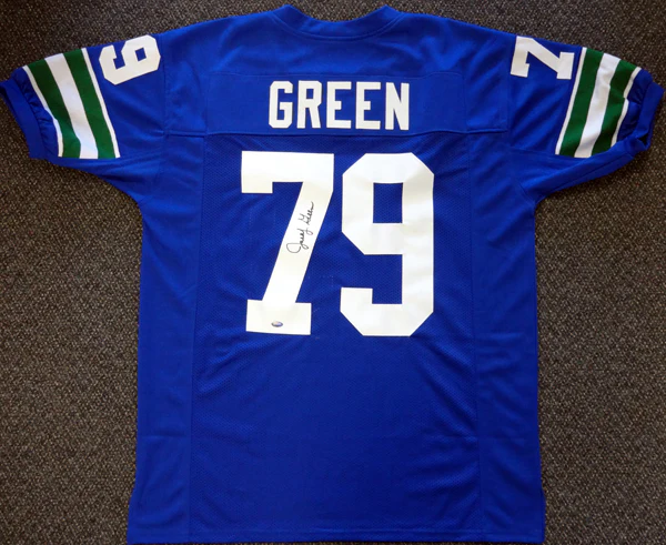 Seattle Seahawks Jacob Green Autographed Blue Jersey MCS Holo Stock #85962 - Image 3