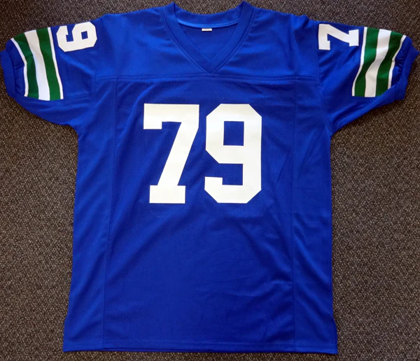 Seattle Seahawks Jacob Green Autographed Blue Jersey MCS Holo Stock #85962 - Image 4