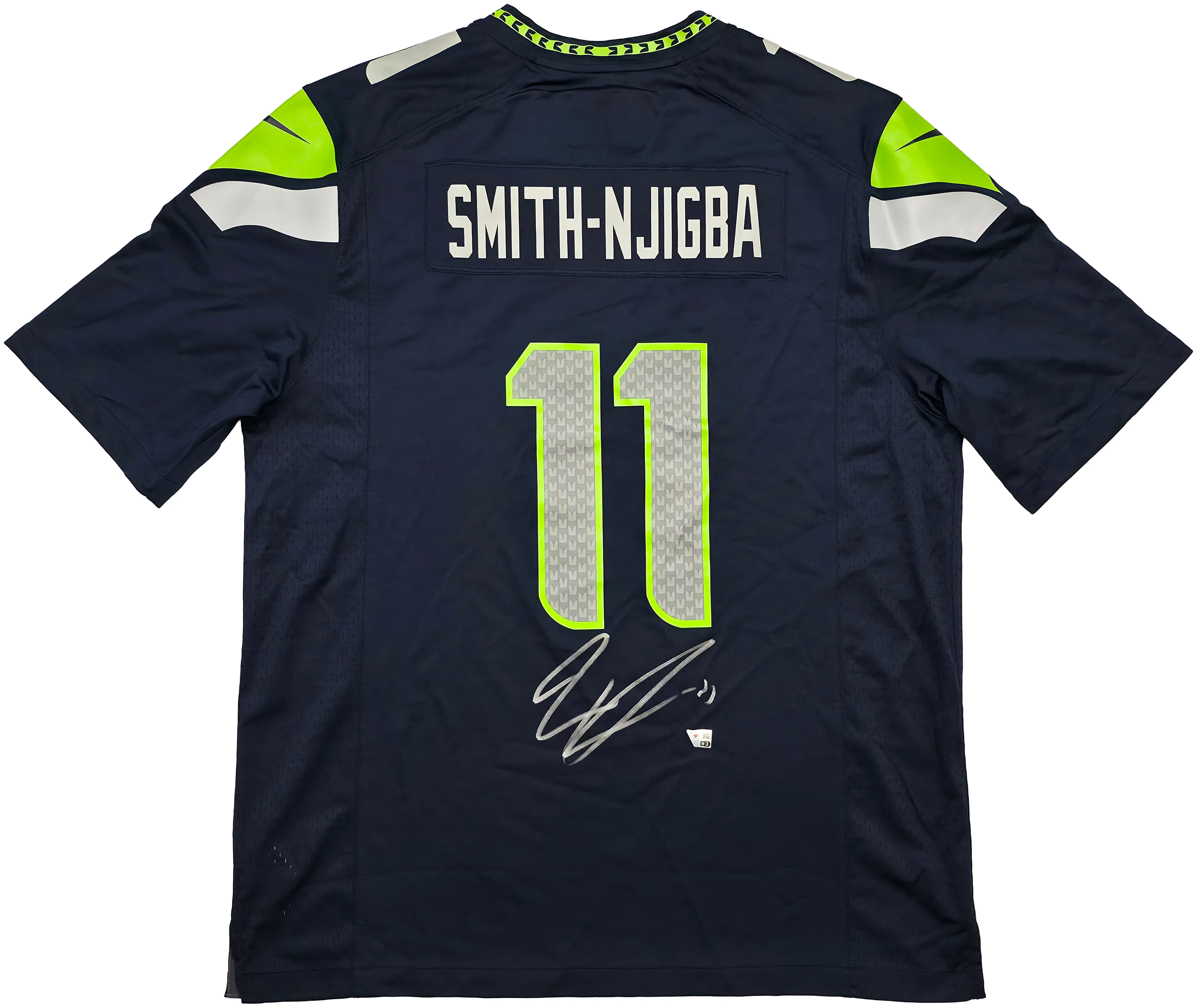 Seattle Seahawks Jaxon Smith-Njigba Autographed Blue Nike Jersey Size XL Fanatics Holo Stock #262364 - Image 2