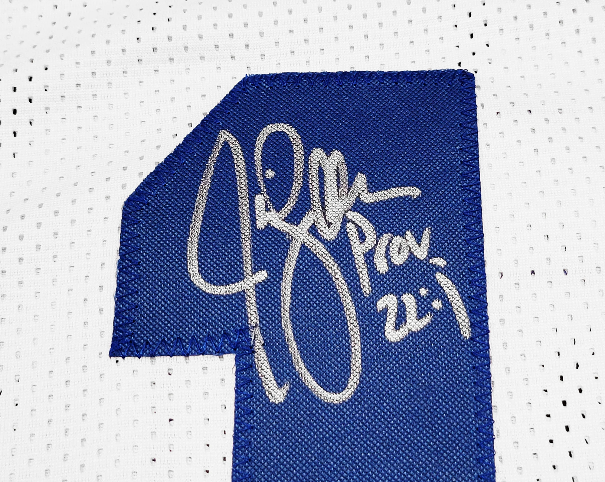 Seattle Seahawks Jim Zorn Autographed White Jersey MCS Holo Stock #211072 - Image 4
