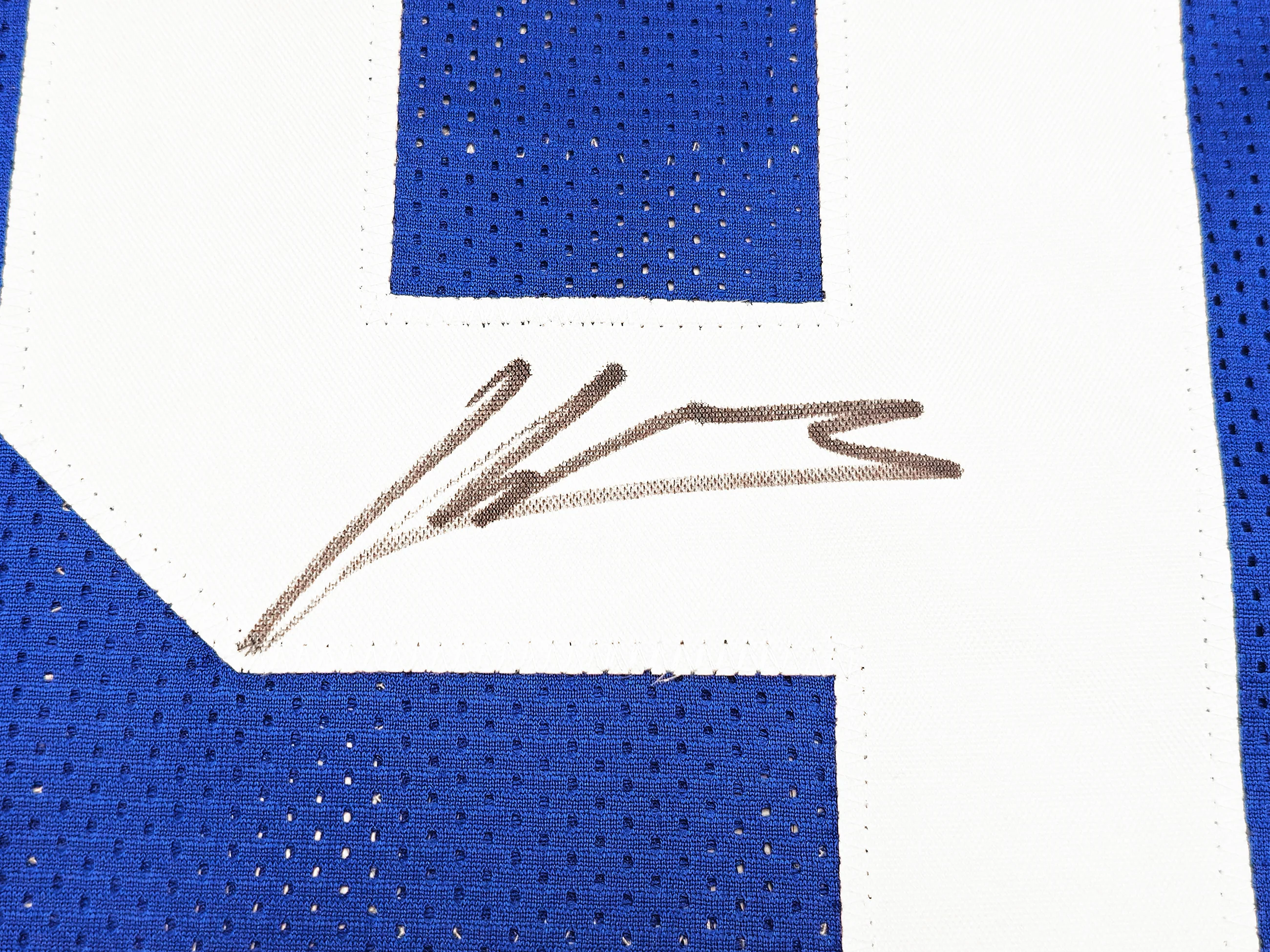 Seattle Seahawks Kenneth Walker III Autographed Blue Throwback Jersey Beckett BAS Witness Stock #235710 - Image 4
