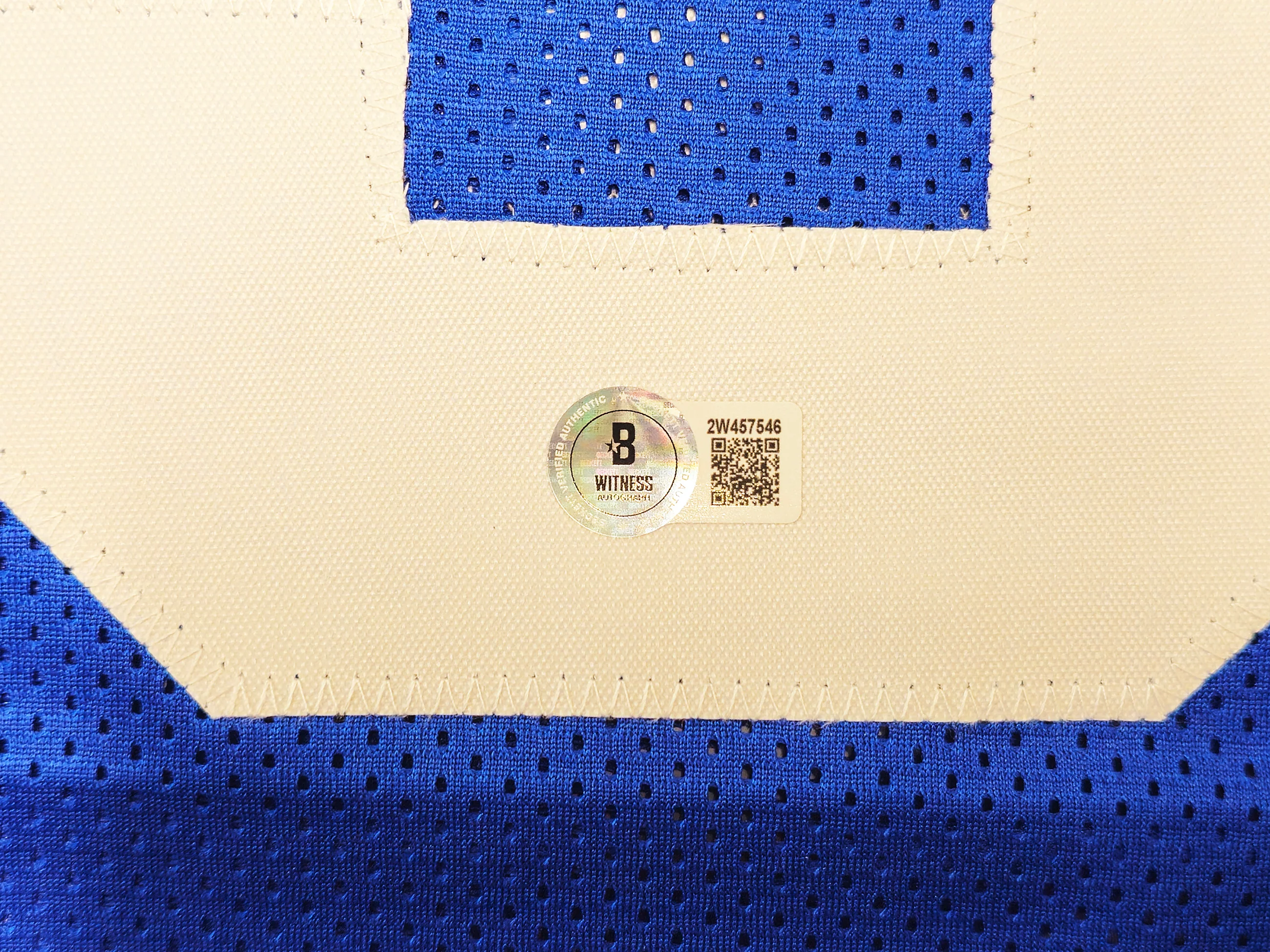 Seattle Seahawks Kenneth Walker III Autographed Blue Throwback Jersey Beckett BAS Witness Stock #235710 - Image 5